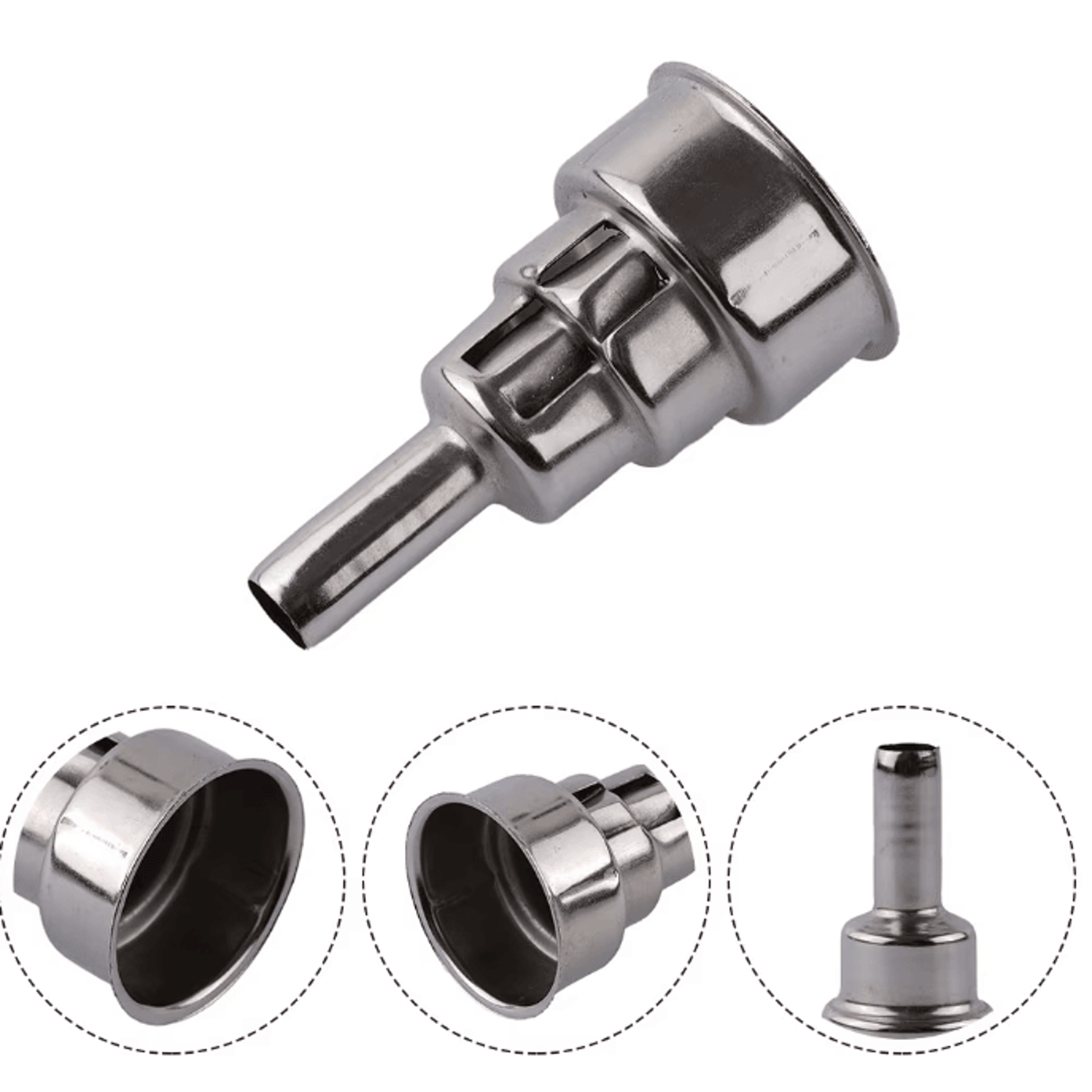 9mm round metal welding nozzle attachment for handheld heat guns