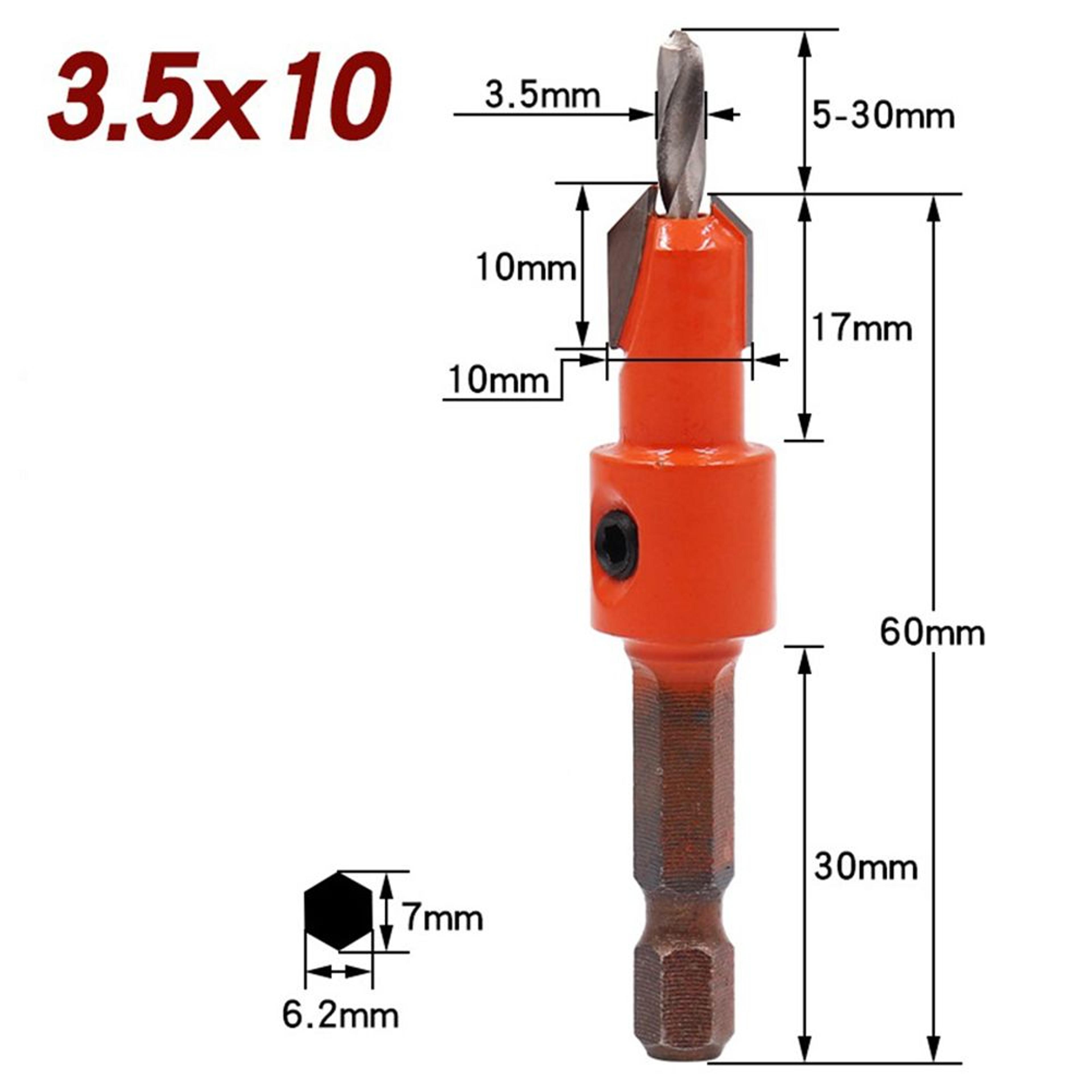 8mm 10mm hex shank countersink drill bit for woodworking and screw holes
