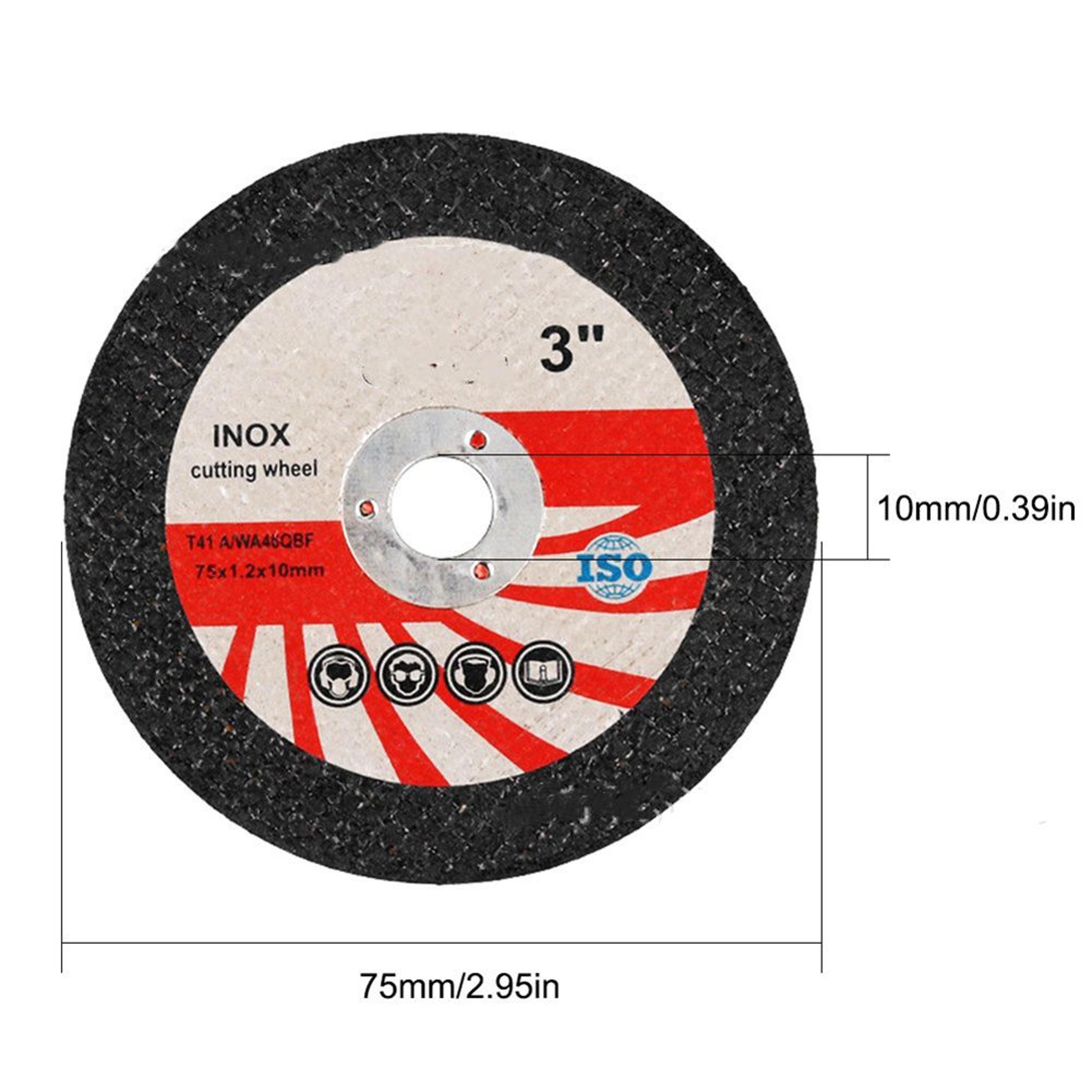 10Piece 75mm Resin Cutting Disc Set For Angle Grinders 5