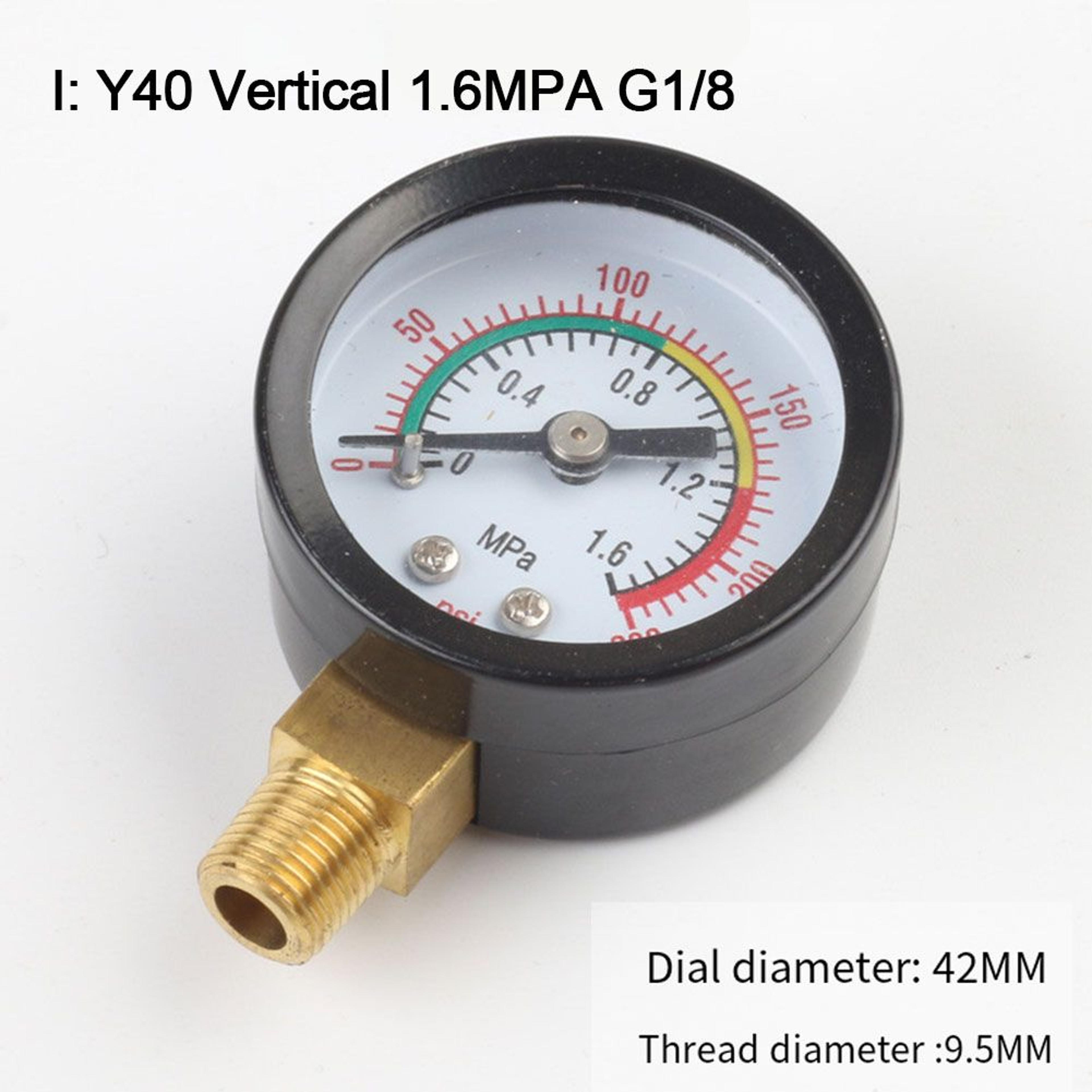y40 y50 0–180 psi air compressor pressure gauge for gas and liquid monitoring