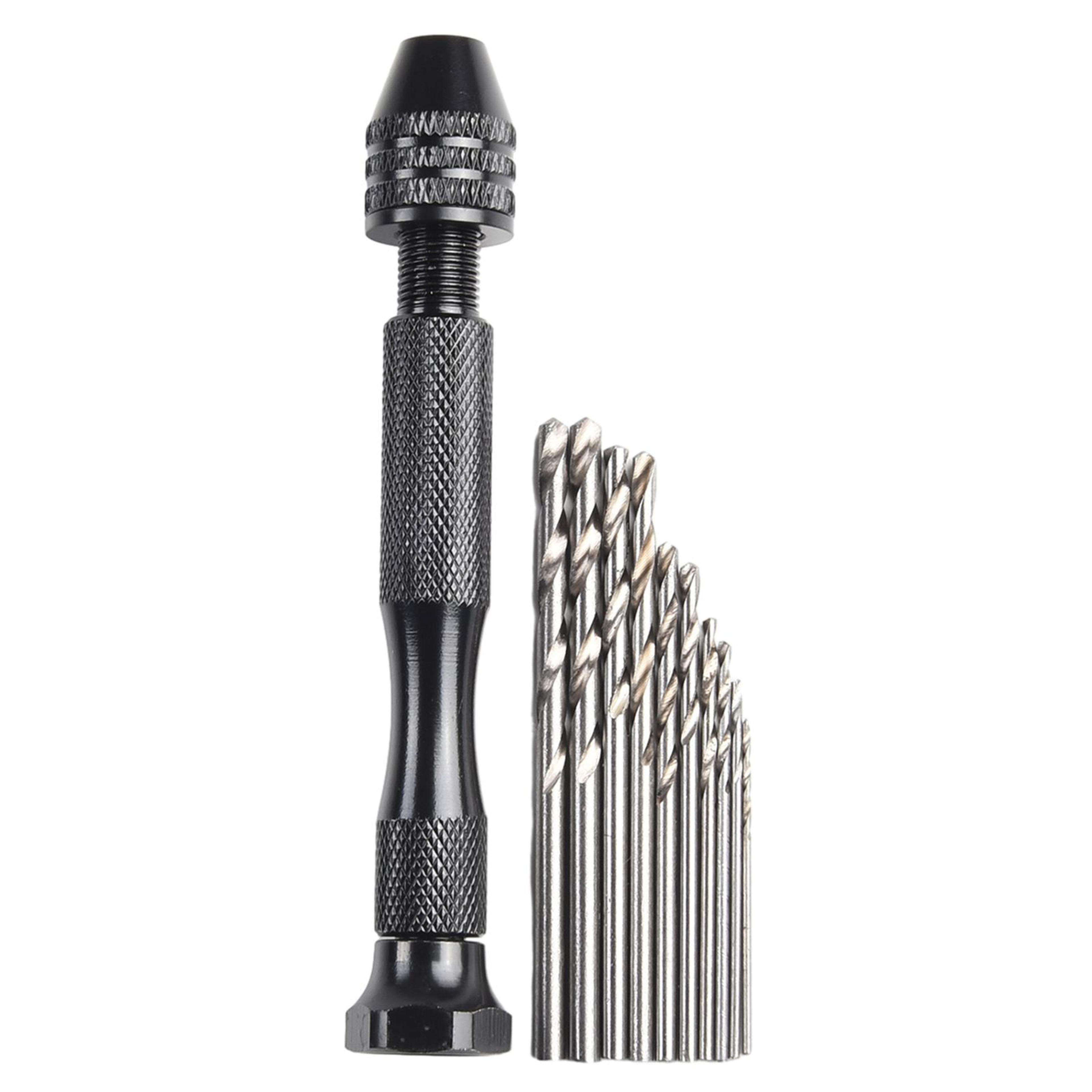 Mini Precision Hand Drill Set With 10 Drill Bits For Woodworking And Crafts 2