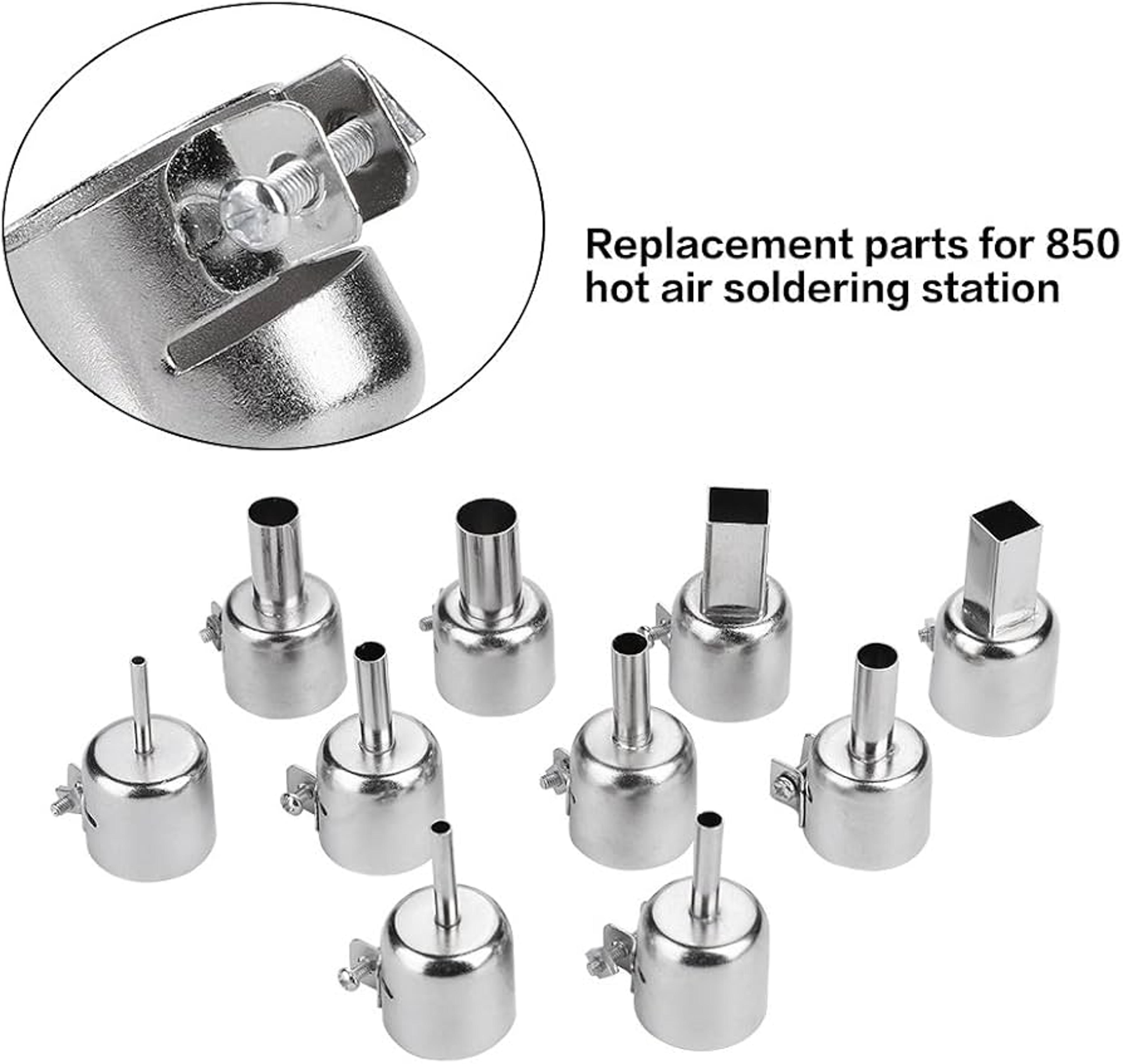 312mm Hot Air Soldering Nozzle With 22mm Mount For 850 852D 898 Stations 1
