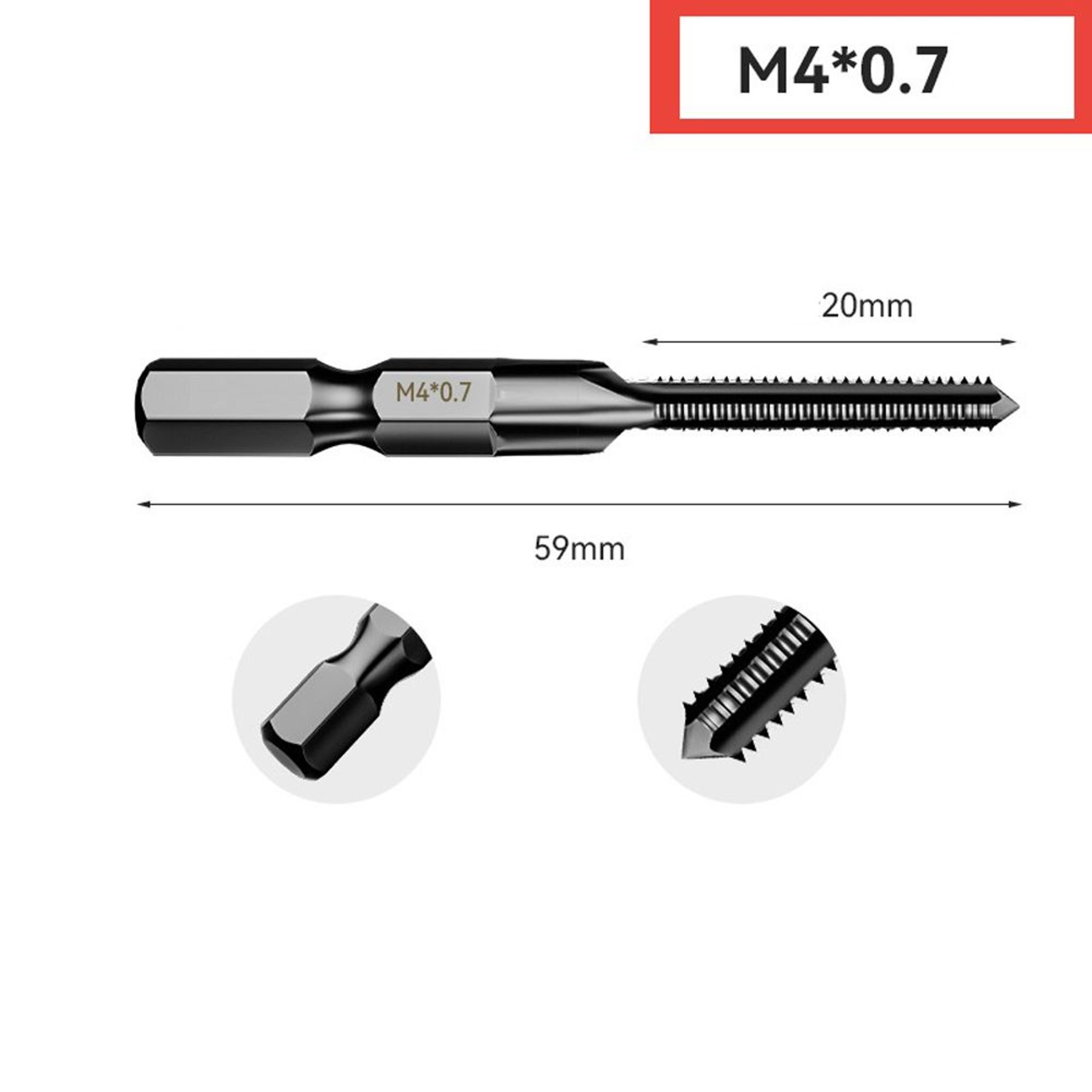 hss 6542 hex shank metric thread tap m2.5–m12 straight flute threading tool