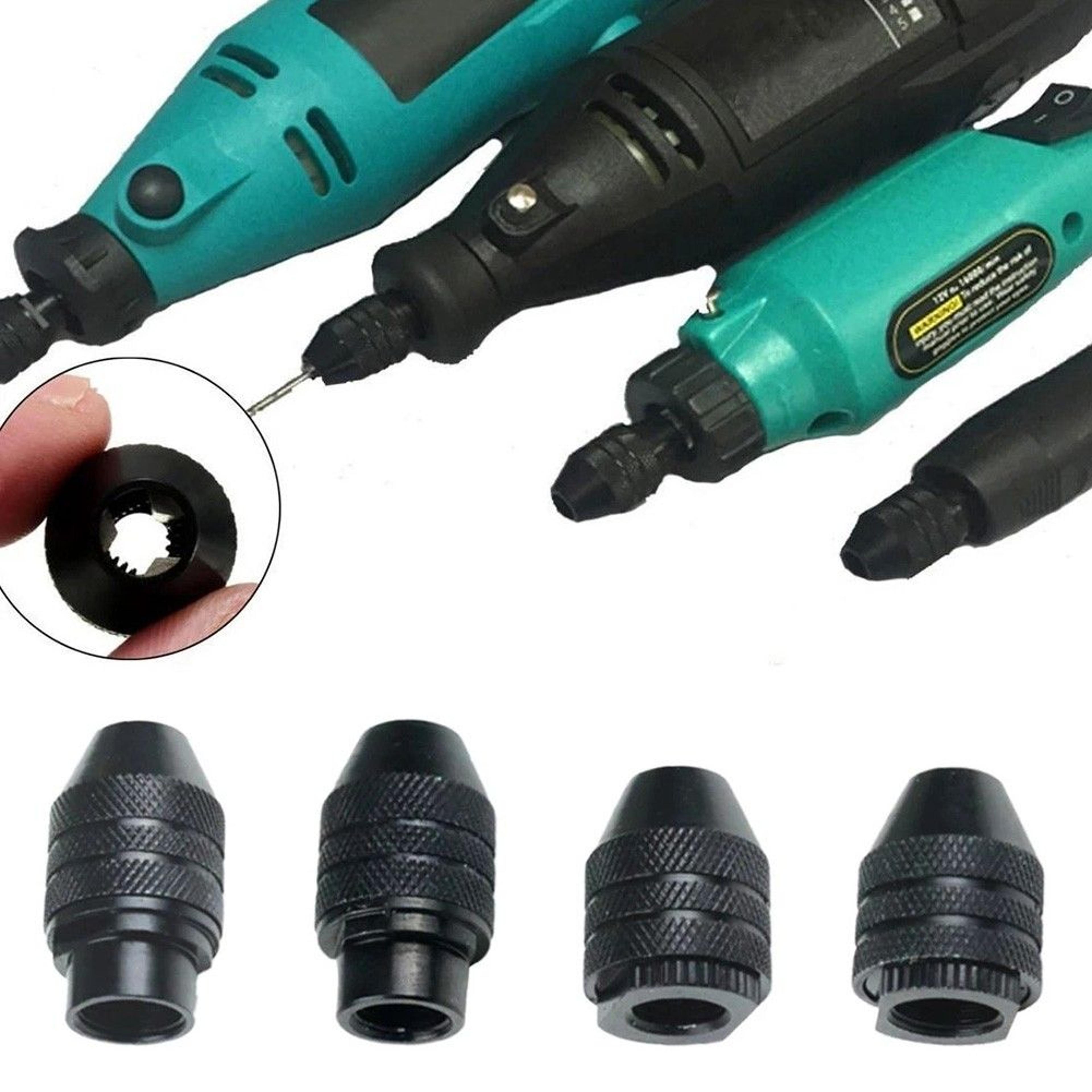 0.3–3.4mm keyless 3-jaw drill chuck adapter for dremel rotary tools