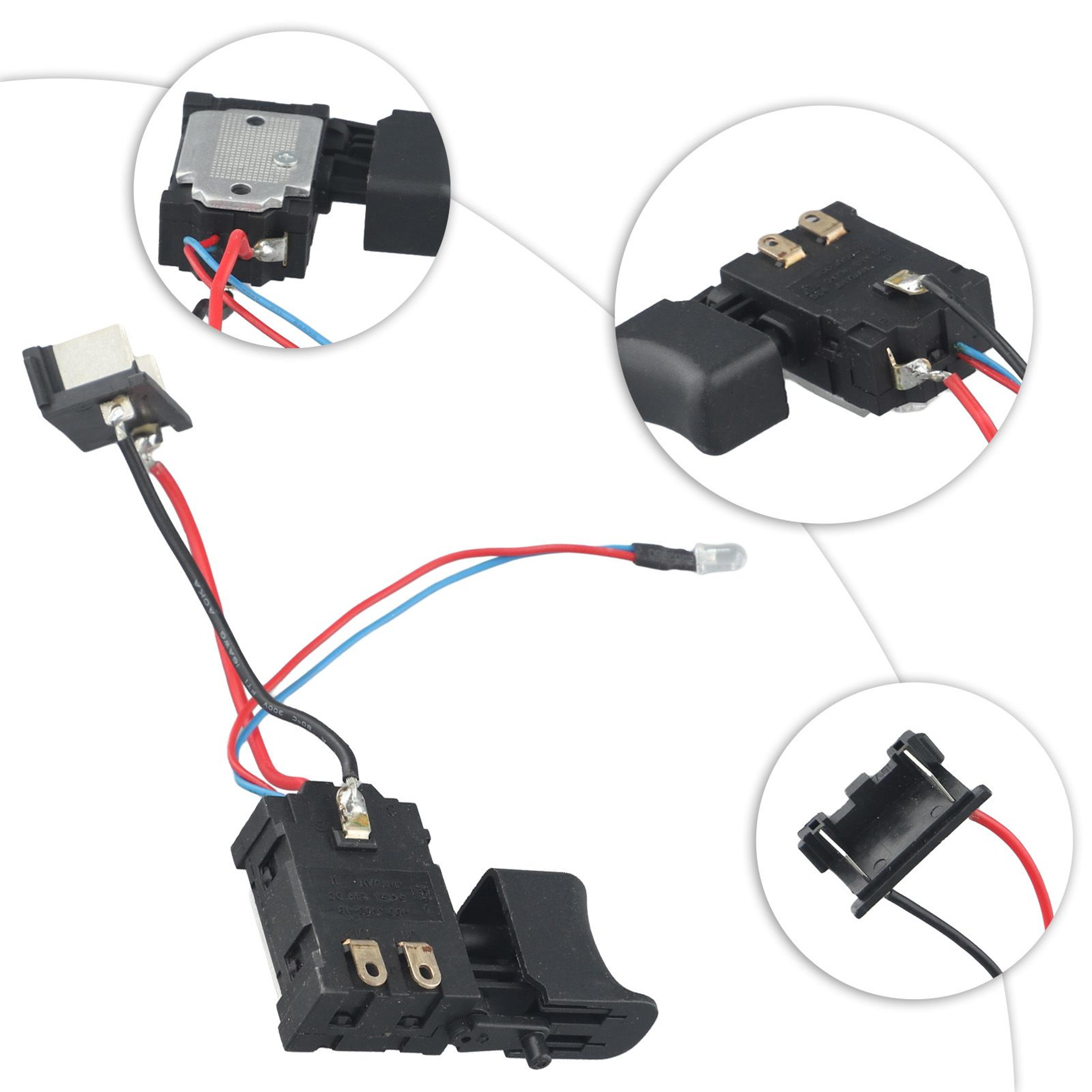18V 21V Cordless Drill Variable Speed Trigger Switch Replacement With Lock Control 4
