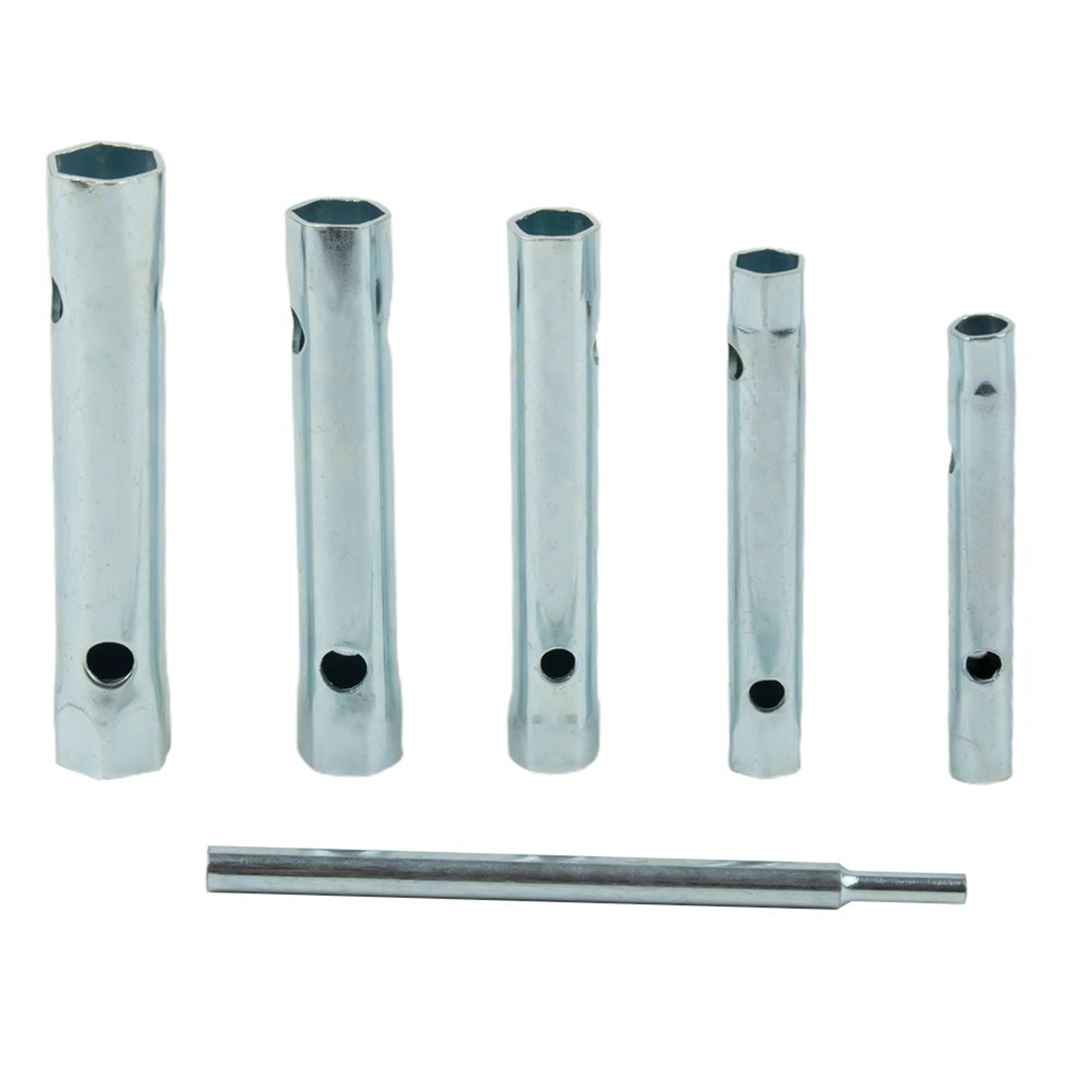 6-piece metric hollow tube socket wrench set 8–17mm for faucet and furniture repair