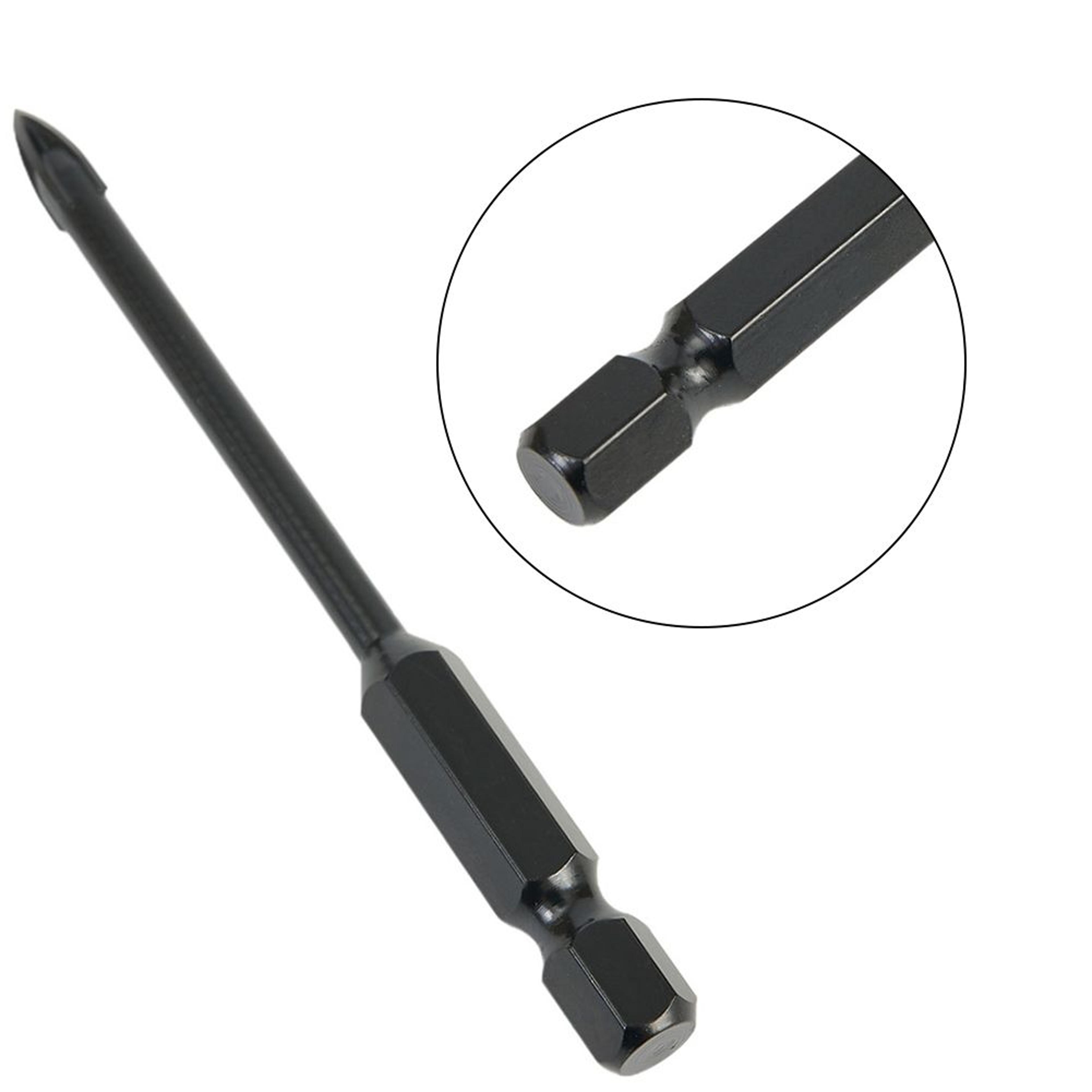 MultiPurpose Cross Tip Hex Shank Drill Bit For Tile Glass Ceramic And Concrete 8