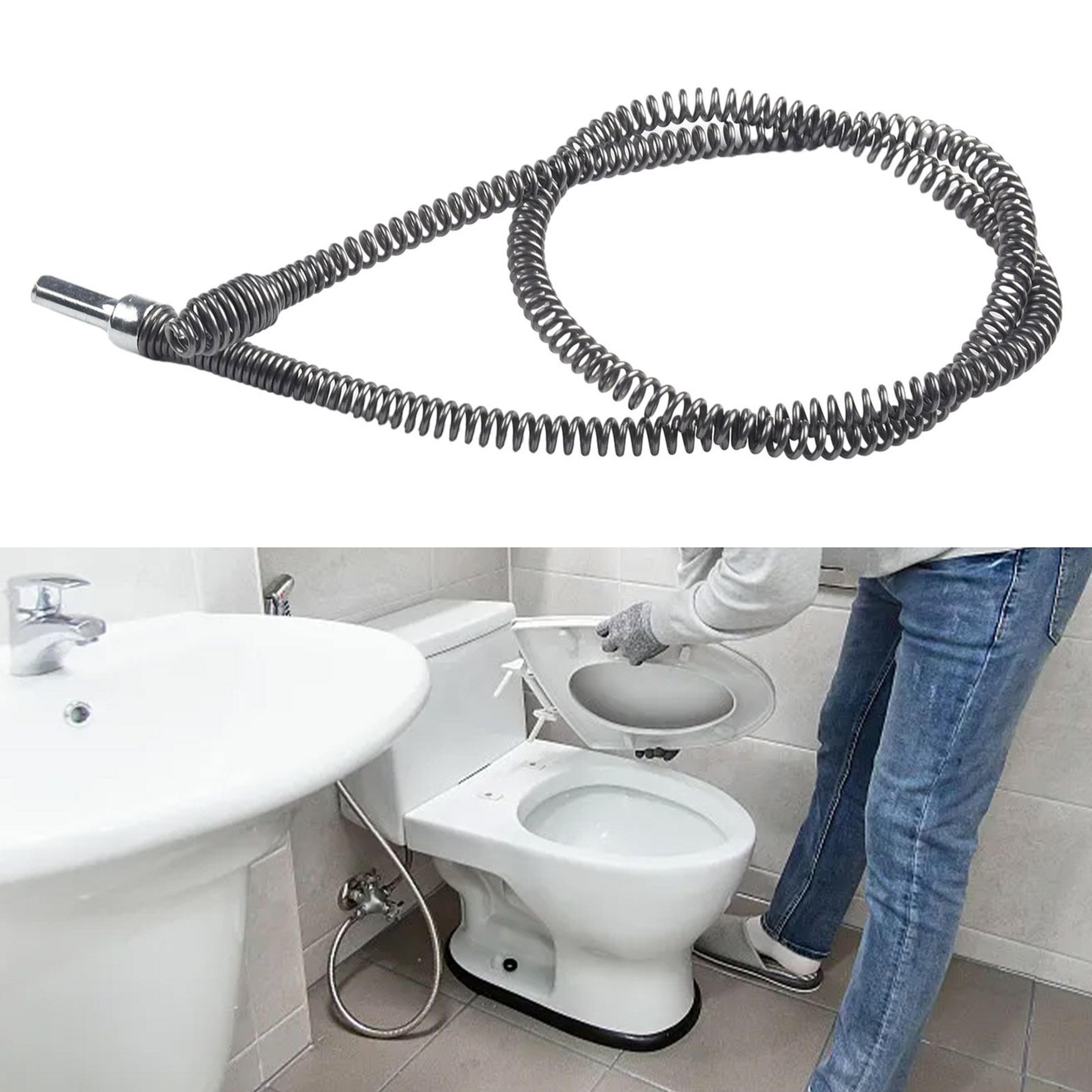 13m Flexible Drain Cleaning Spring Pipe Unblocker With Electric Drill Connector 4