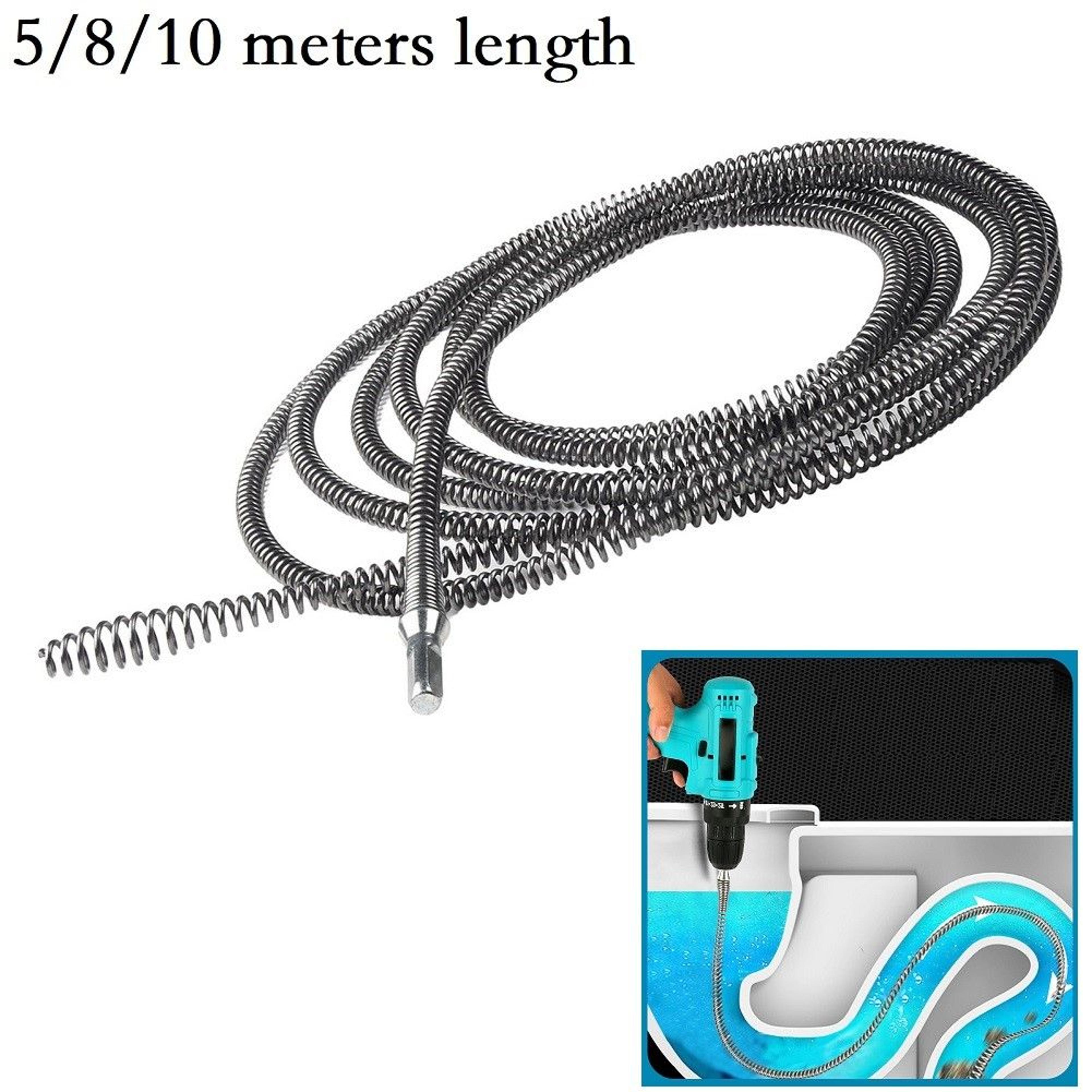 5m 8m 10m flexible drain cleaning spring pipe unblocker for kitchen and bathroom