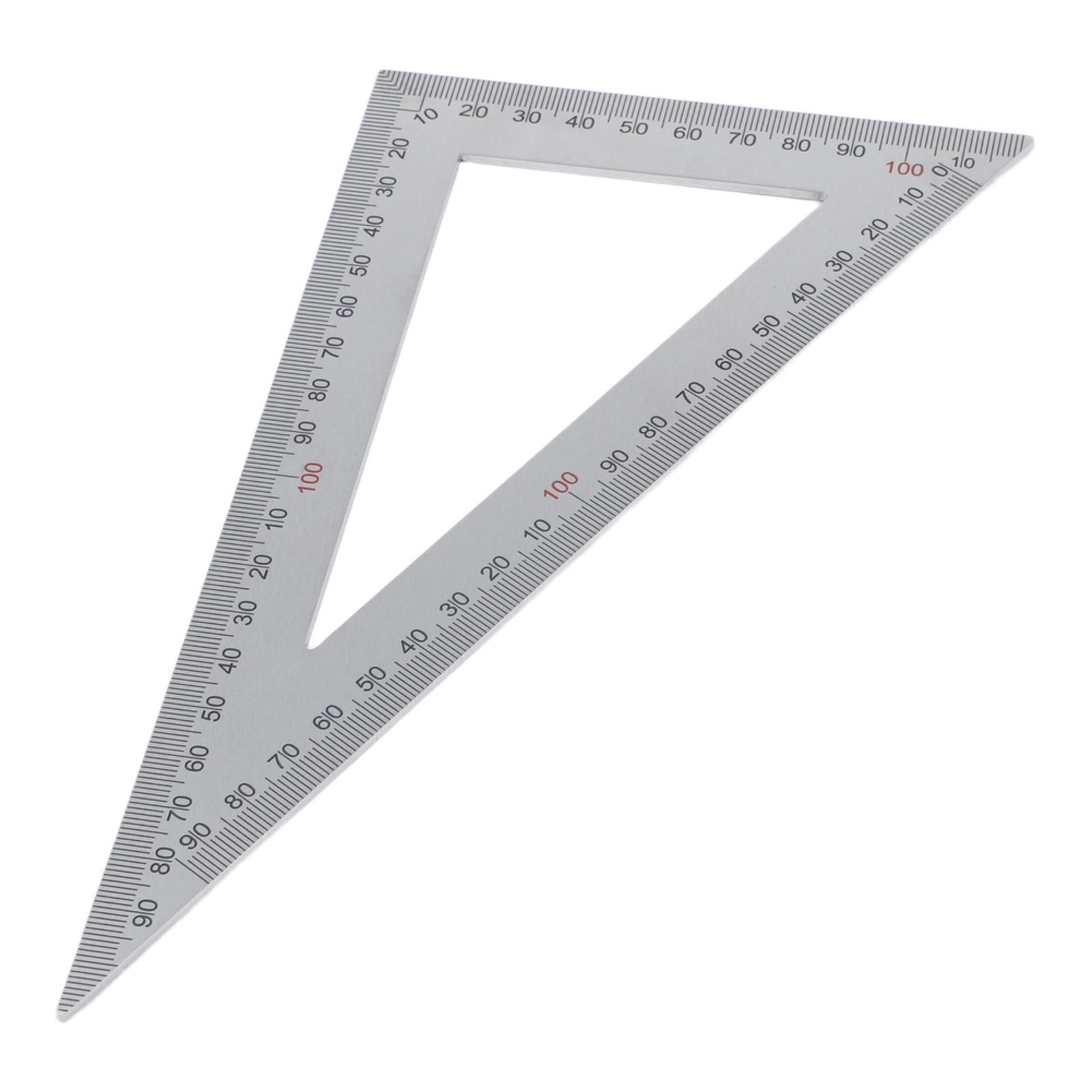 45° 90° stainless steel woodworking triangle ruler dual scale marking square
