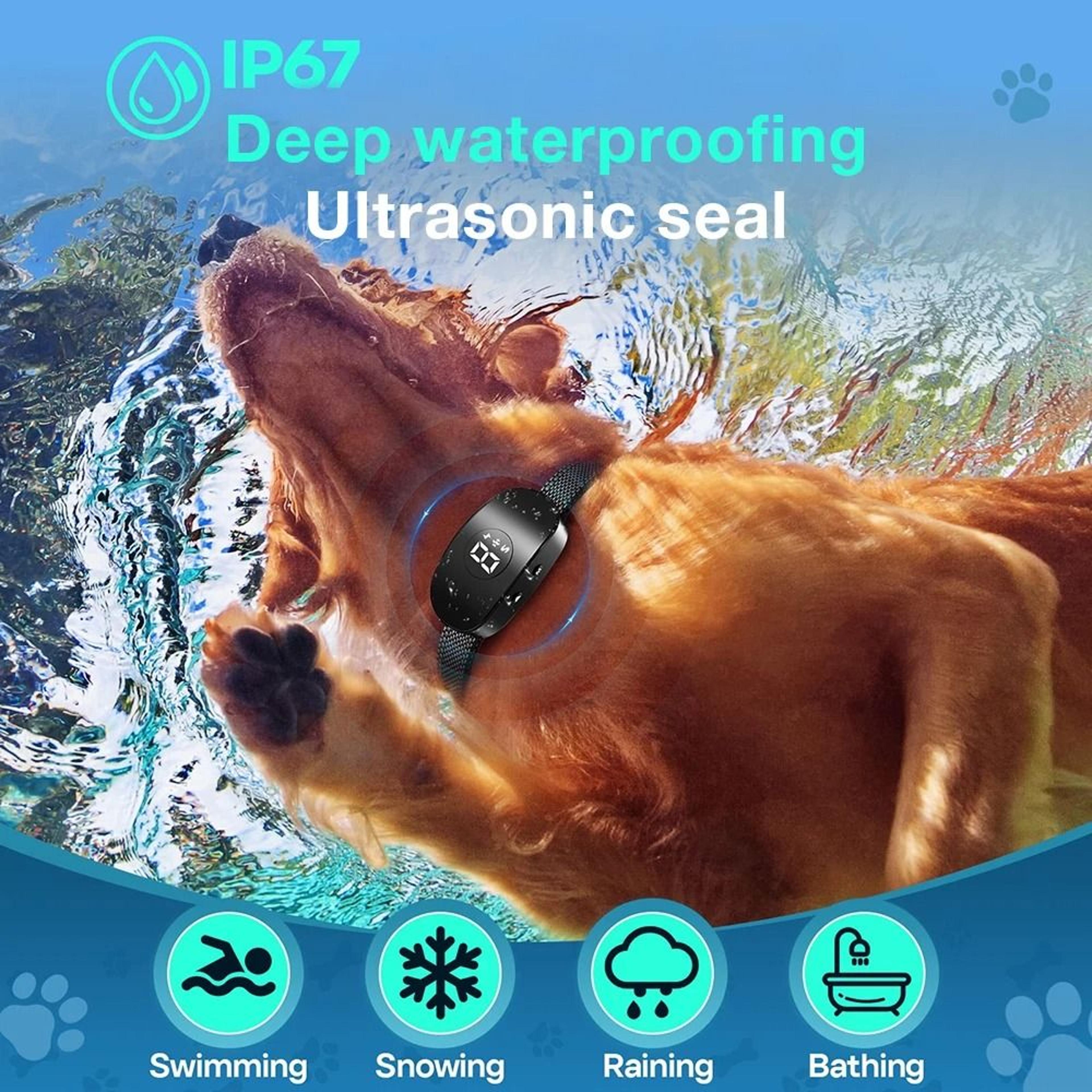 IP67 Waterproof Automatic Dog Bark Collar With 4 Training Modes And 8 Sensitivity Levels 6