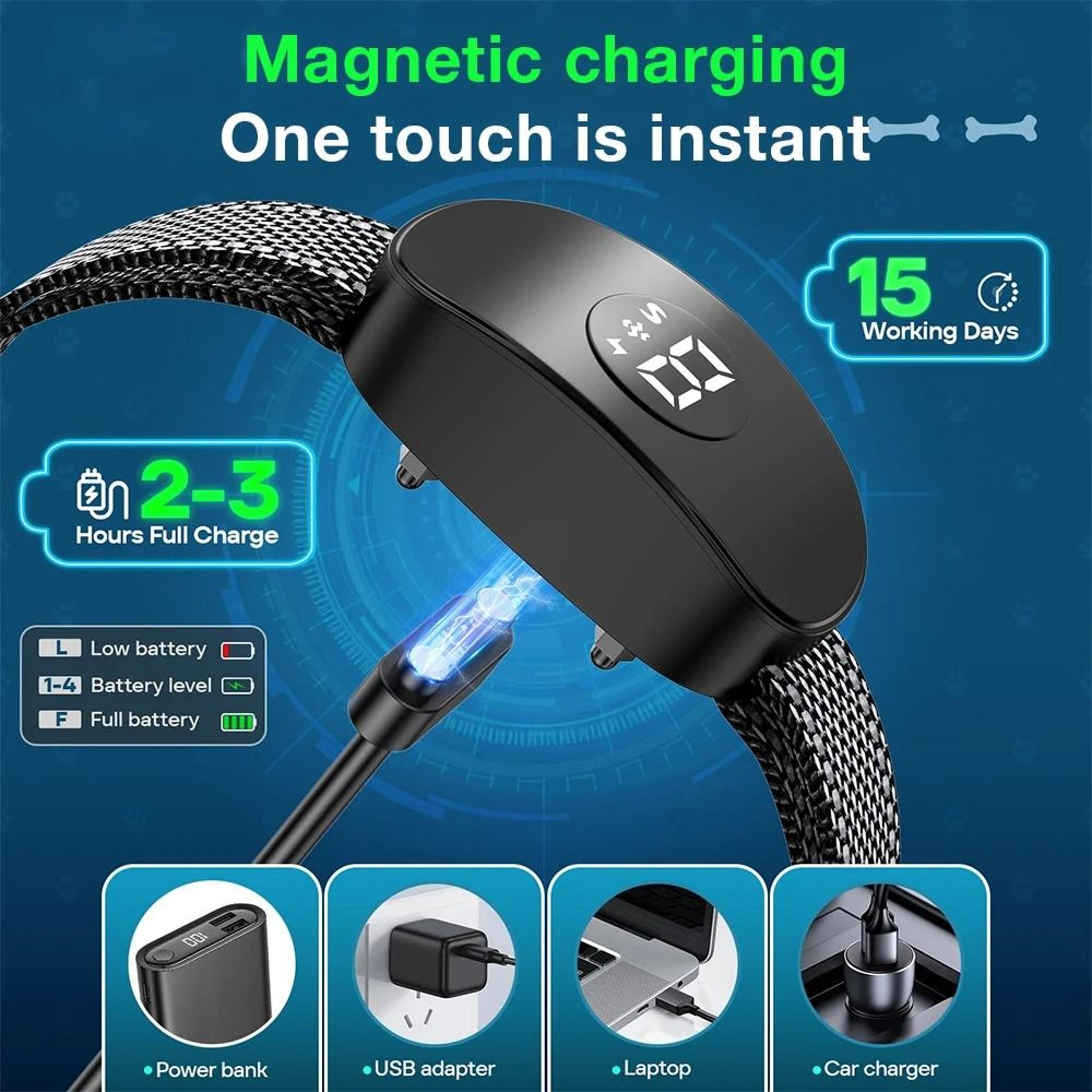 IP67 Waterproof Automatic Dog Bark Collar With 4 Training Modes And 8 Sensitivity Levels 4