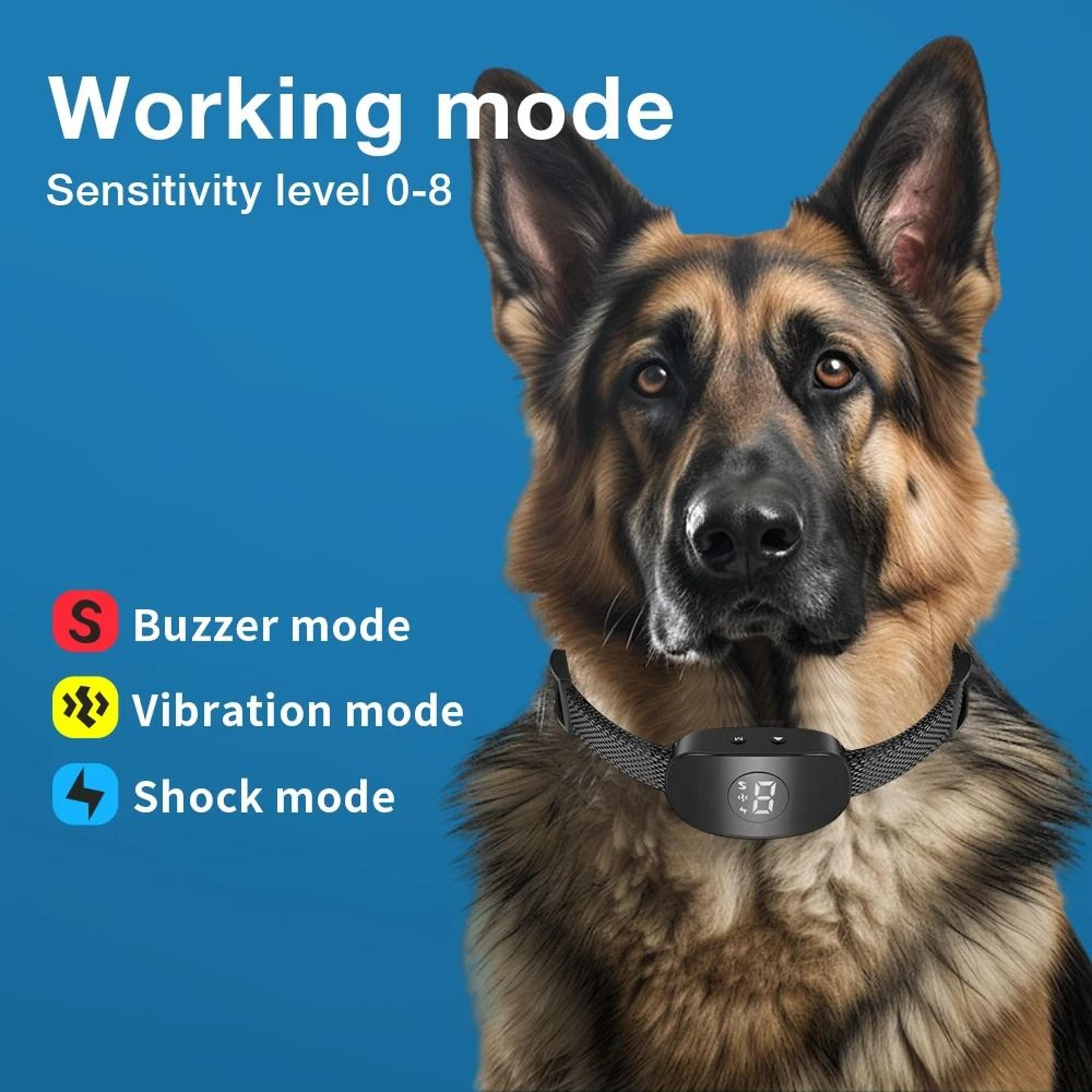 IP67 Waterproof Automatic Dog Bark Collar With 4 Training Modes And 8 Sensitivity Levels 8