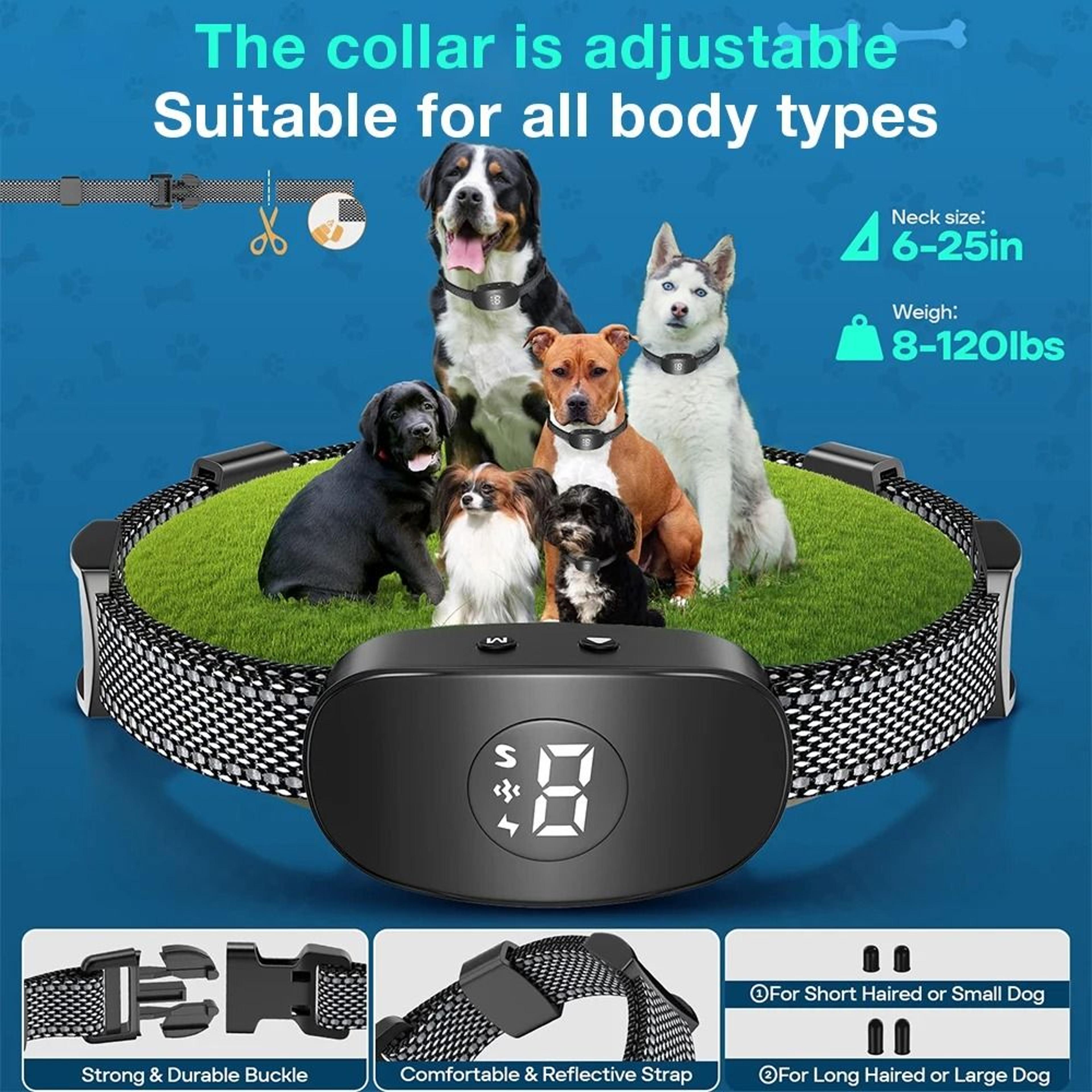 IP67 Waterproof Automatic Dog Bark Collar With 4 Training Modes And 8 Sensitivity Levels 5