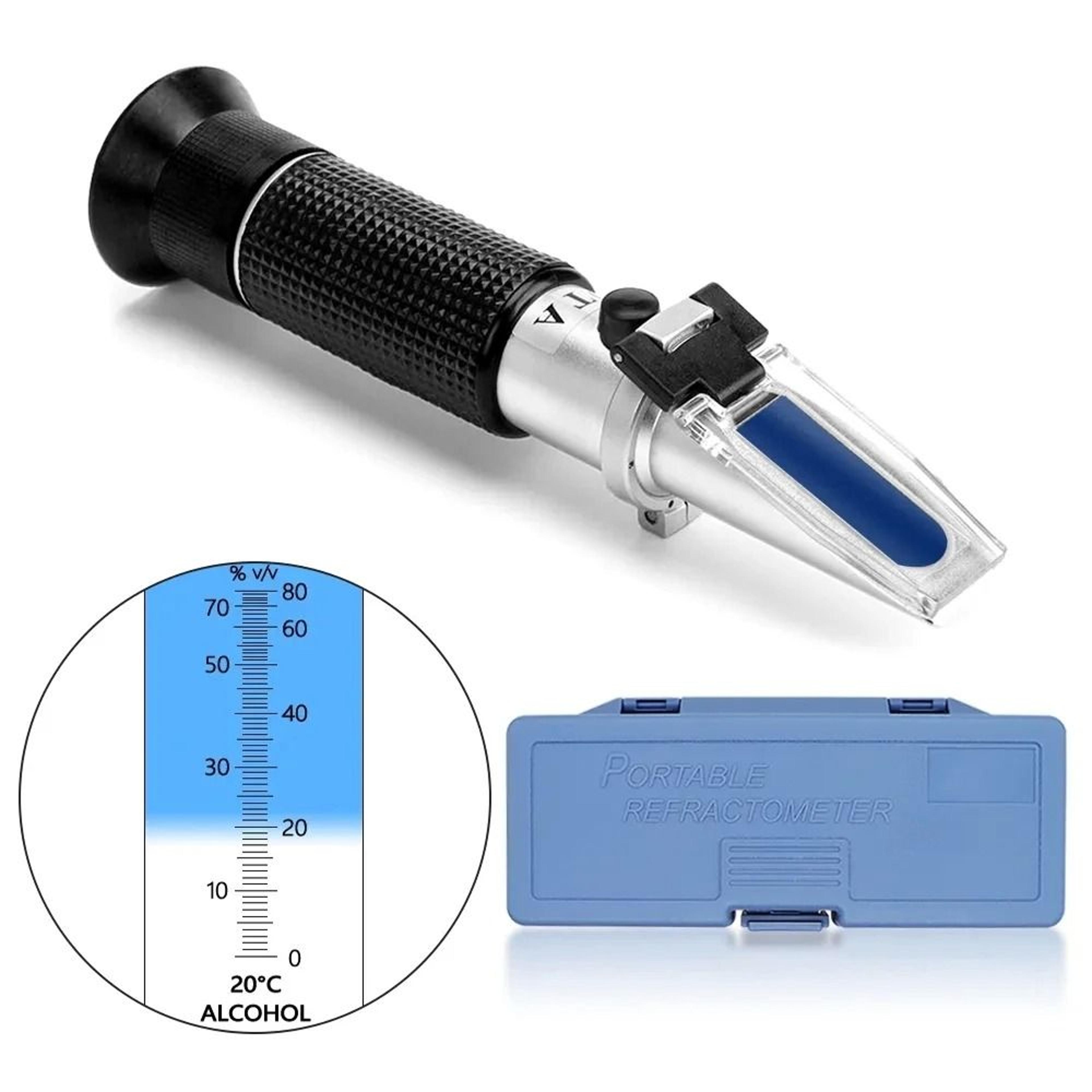 Handheld 080 Alcohol Refractometer ATC Spirits Tester For Distilled Liquor 6
