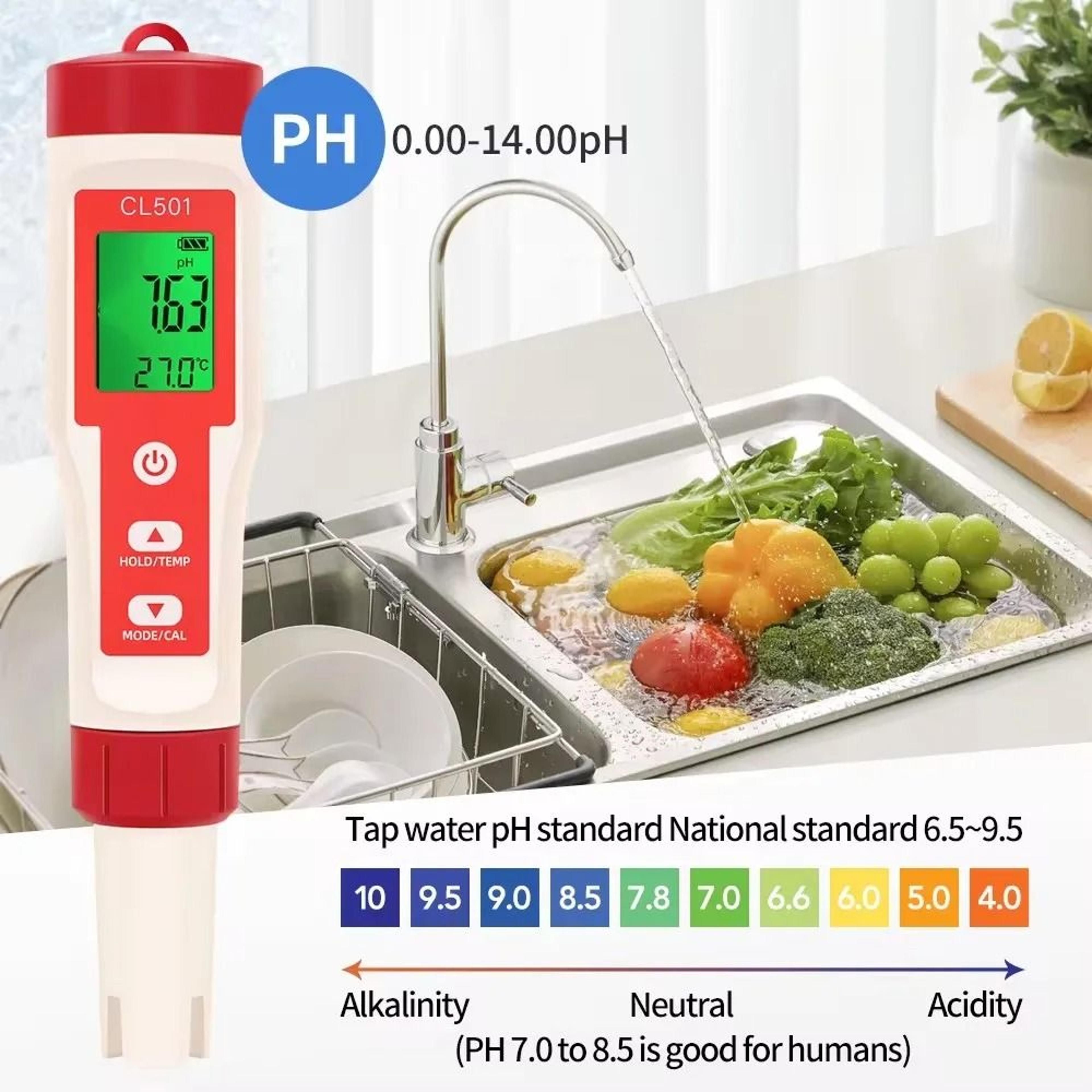 5in1 Digital Water Quality Tester PH Chlorine ORP Hydrogen And Temperature Meter 5