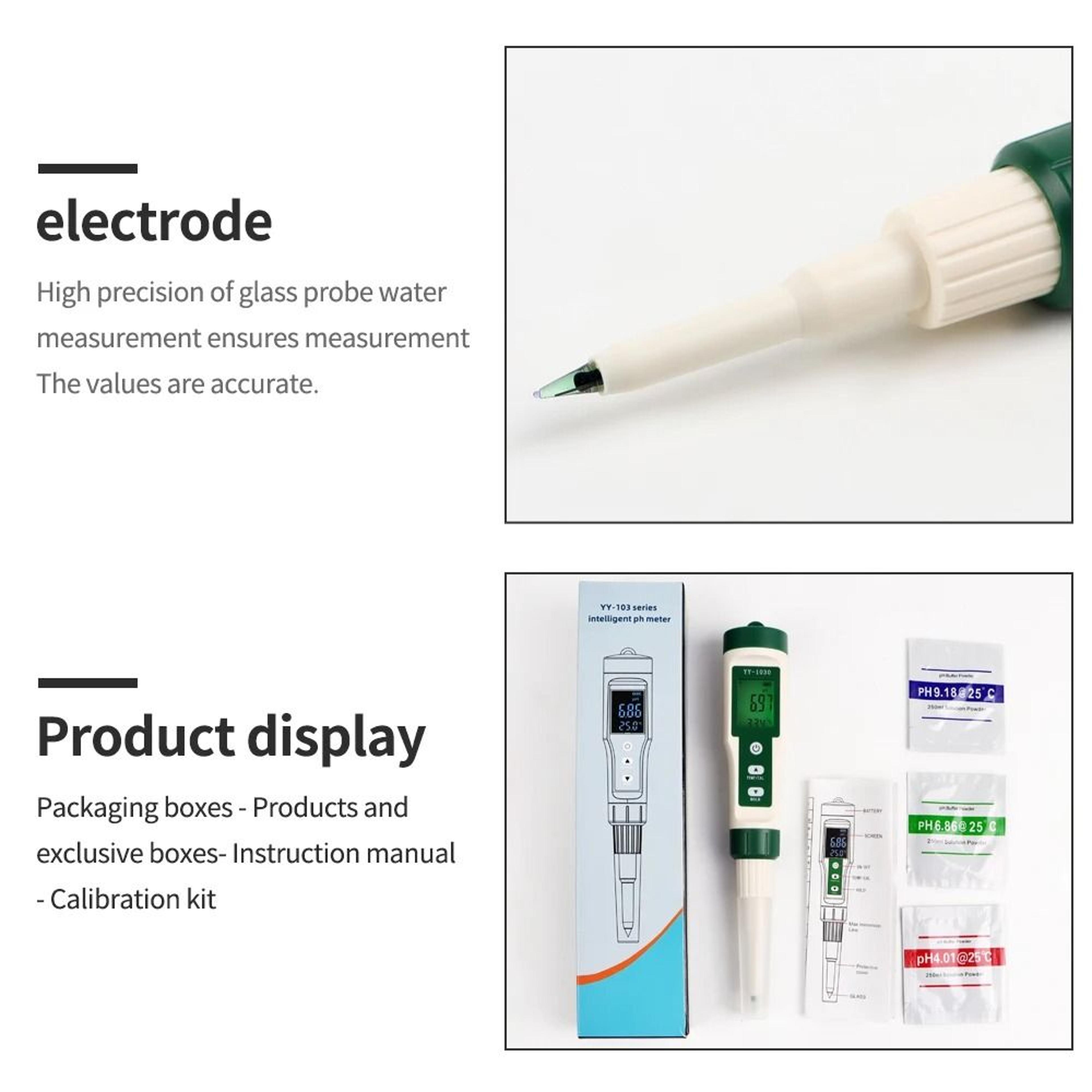 YY1030 Digital Food PH Meter And Temperature Tester For Dough Cheese Fruit And Soil 3