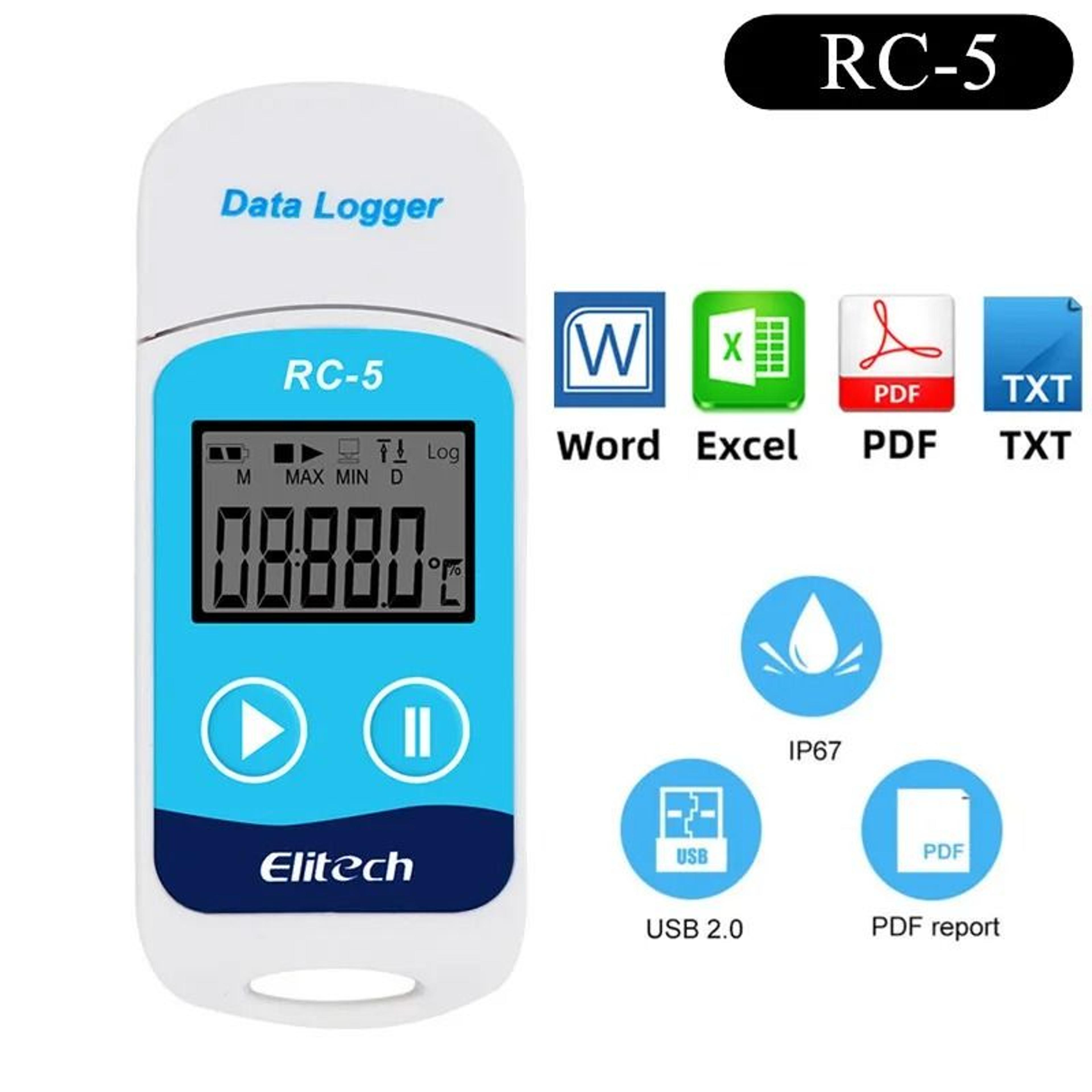 Mini USB Digital Temperature Data Logger 16000Point Recorder For Cold Storage 4