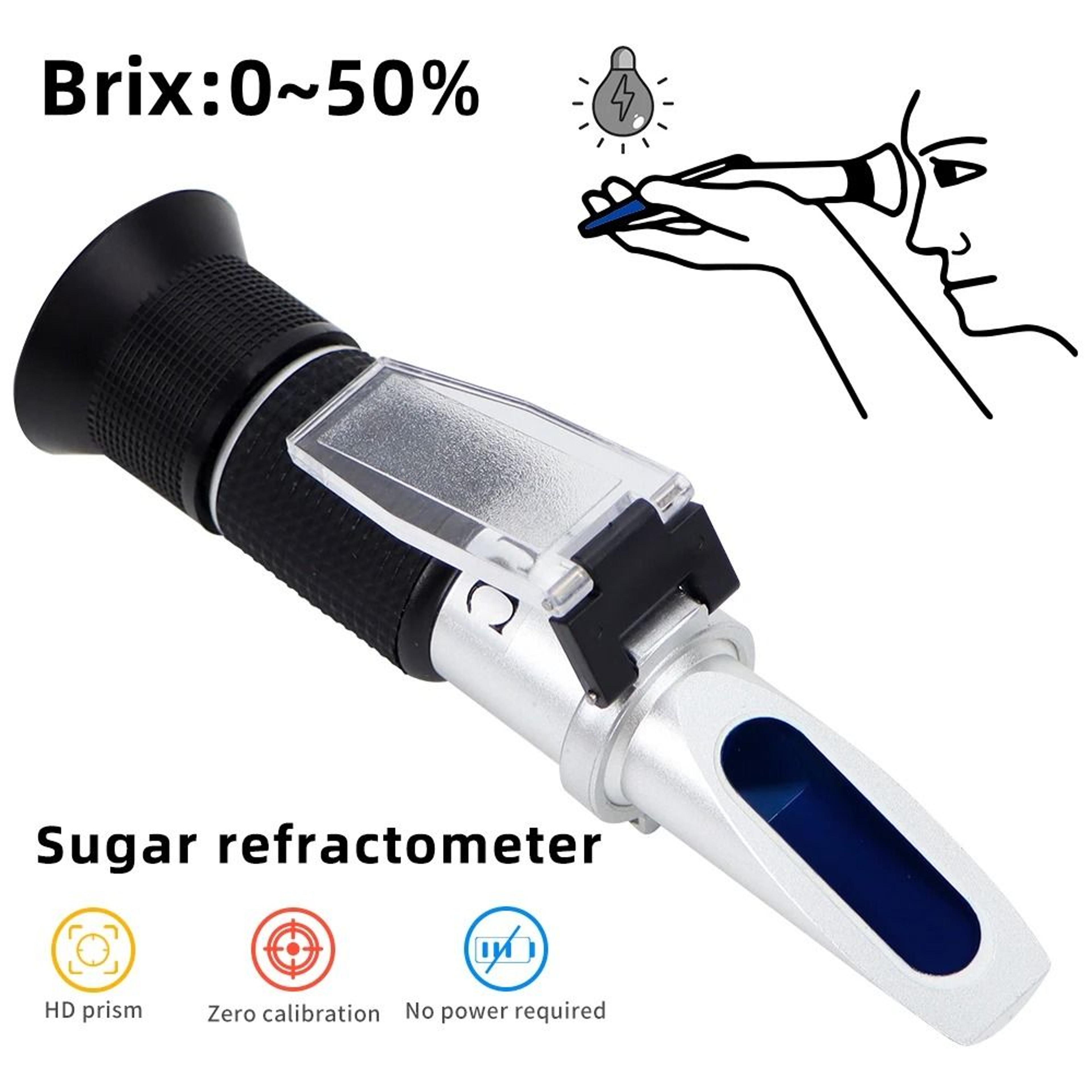 Handheld Brix Refractometer Sugar Concentration Tester For Honey And Wine 8