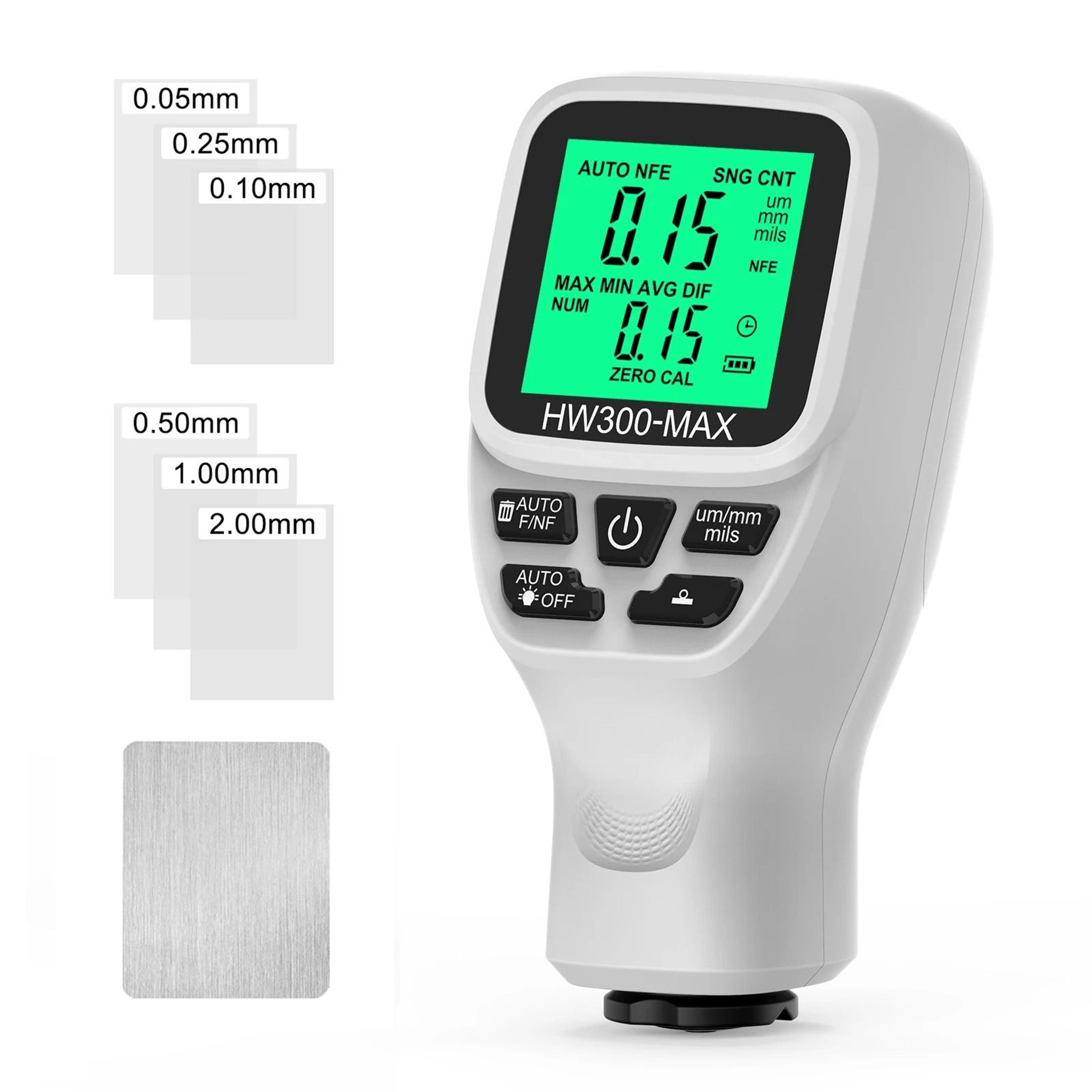 HW300 Digital Car Paint Coating Thickness Gauge 6