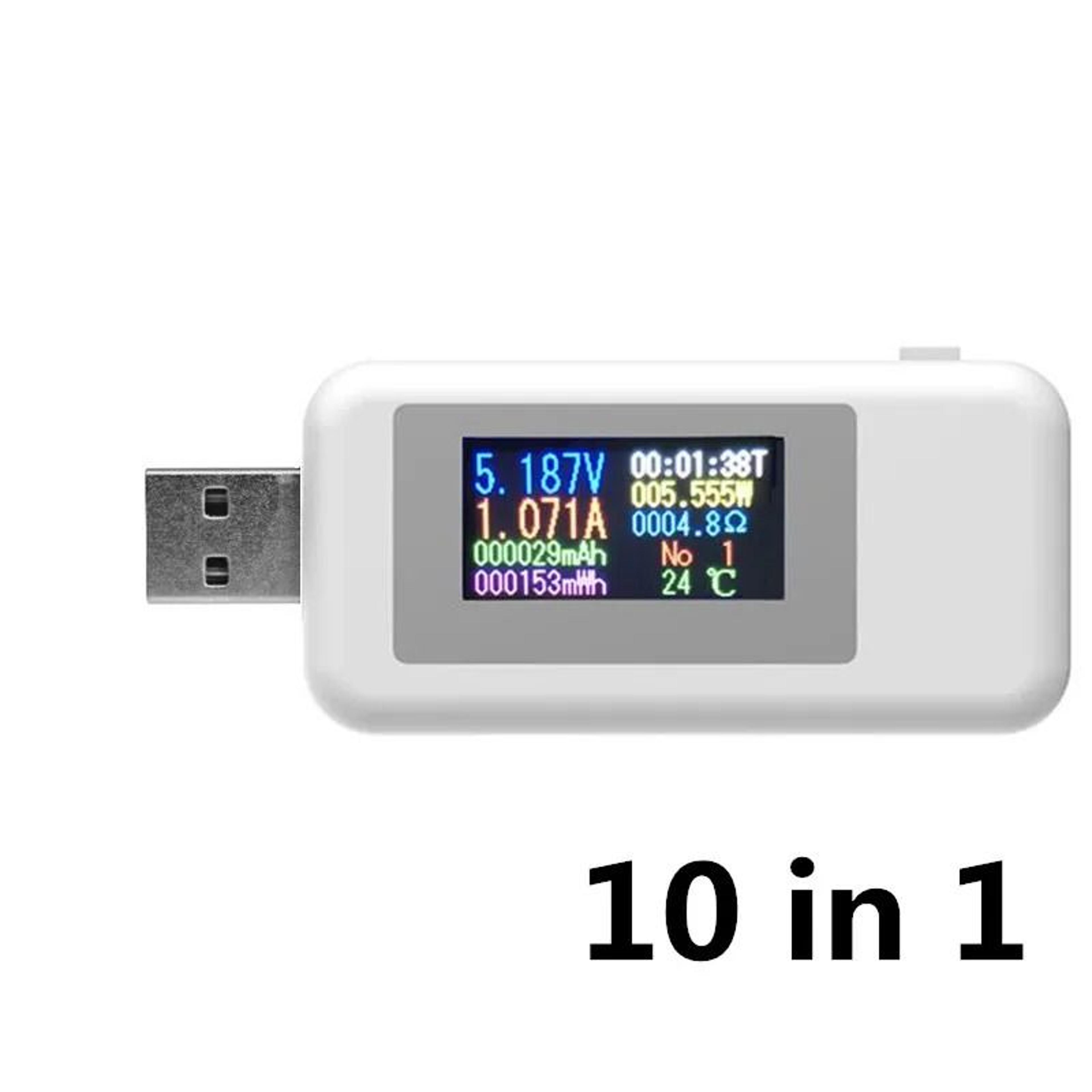 9in1 10in1 Digital USB Power Tester 430V Voltage Current Meter 2