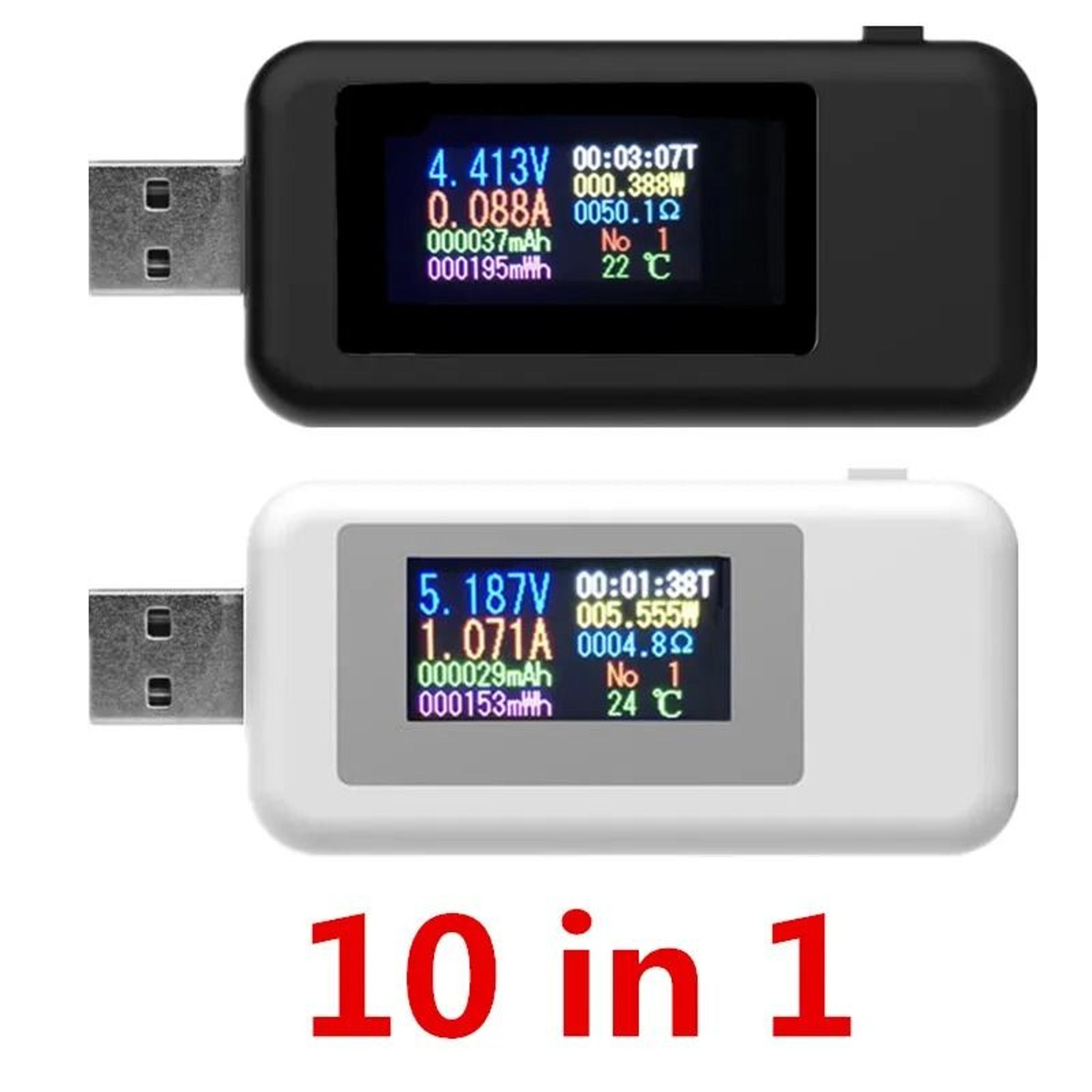 9-in-1 10-in-1 digital usb power tester 4–30v voltage current meter