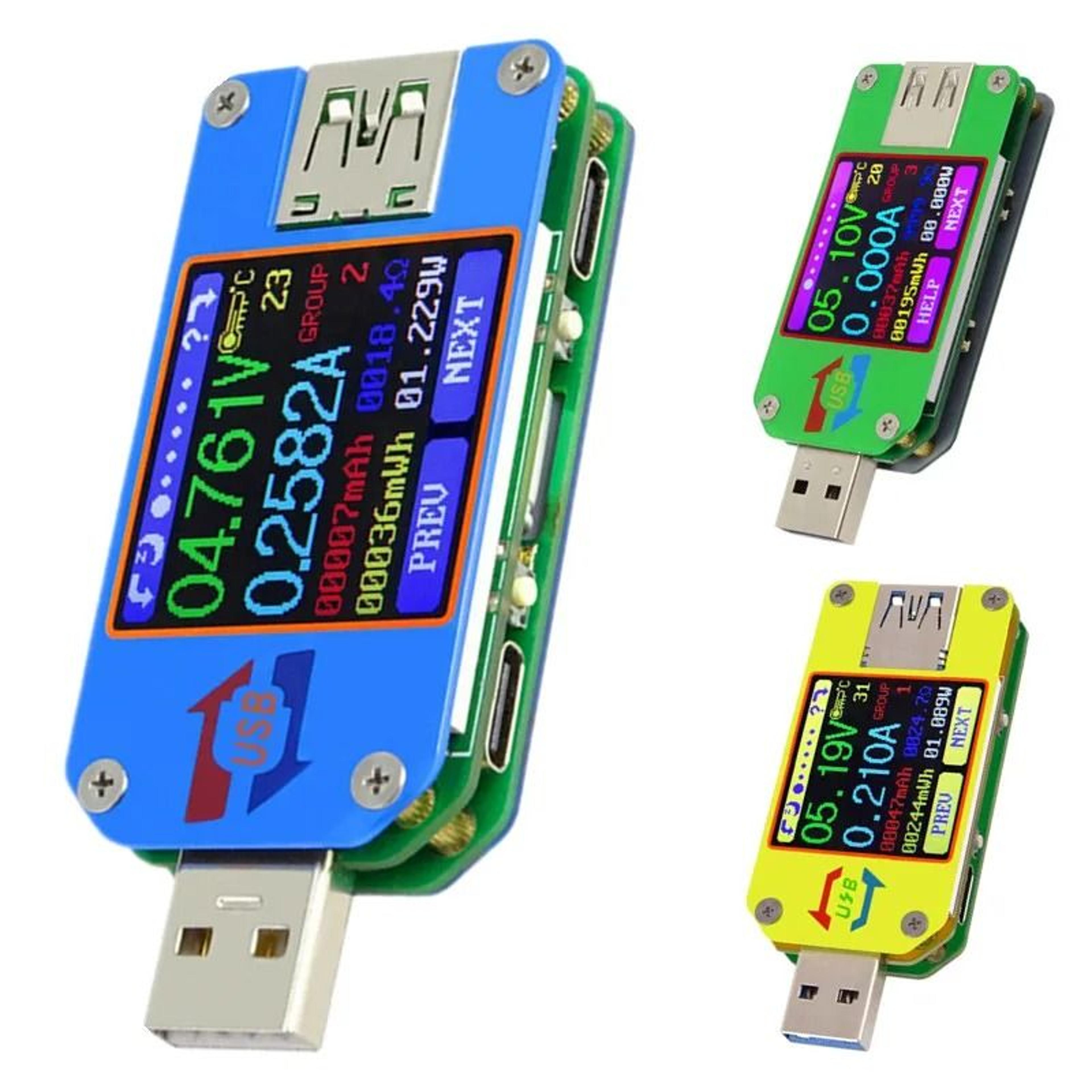 UM24 UM25 UM34 Digital USB TypeC Power Tester Color LCD Voltmeter Ammeter 10