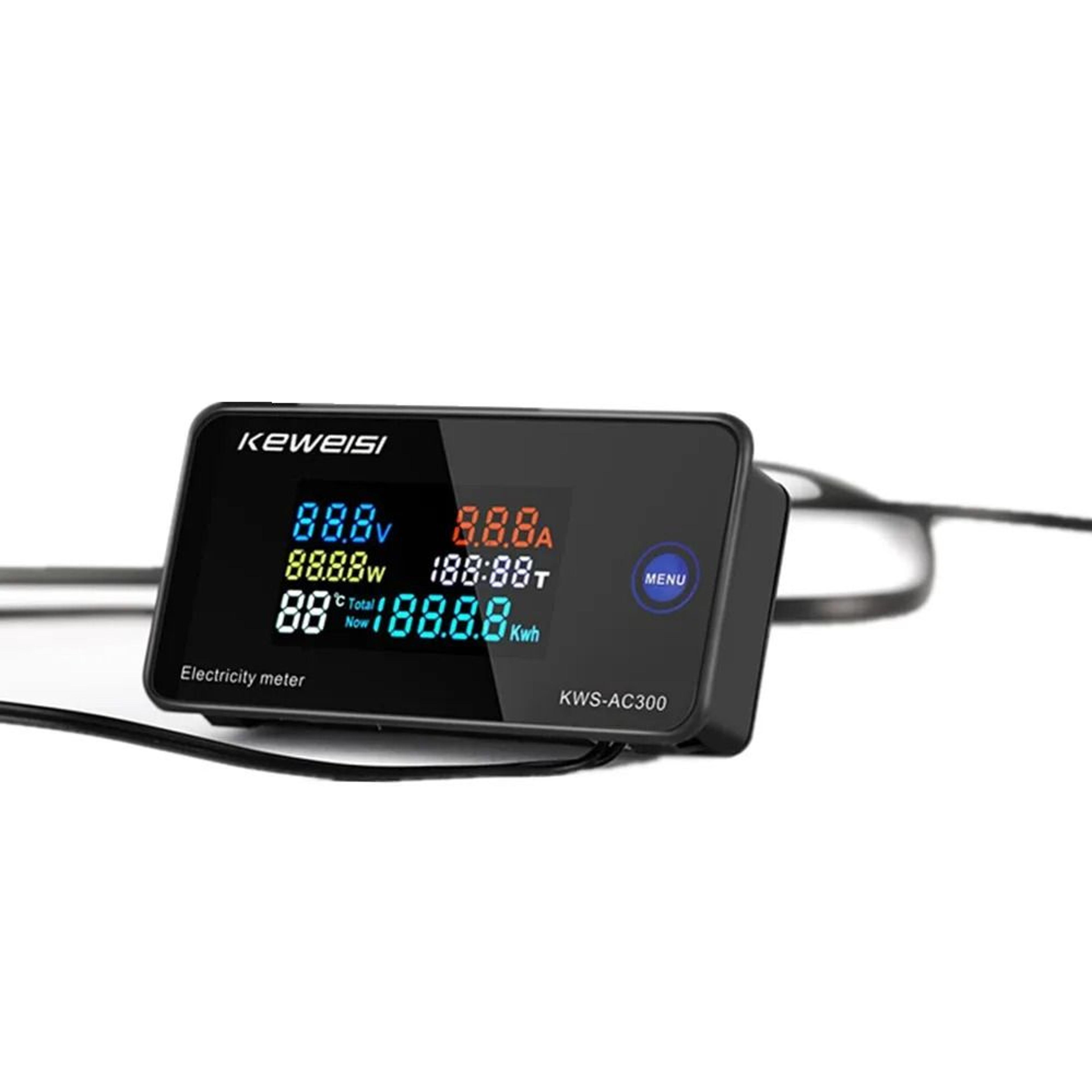 KWSAC300 Digital AC Voltmeter Ammeter 50300V 100A Power Energy Meter 5