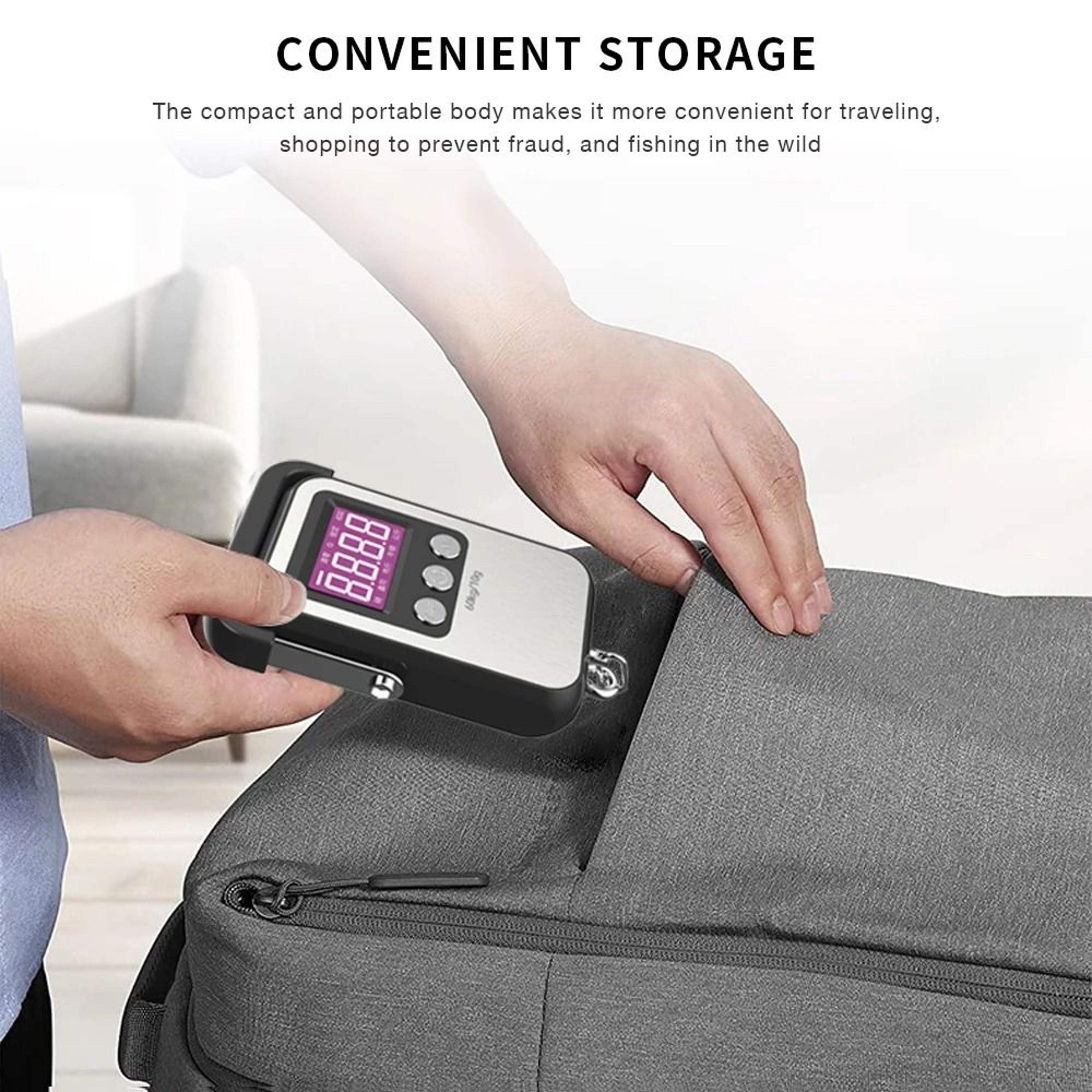 60kg Rechargeable Digital Hanging Scale LCD Luggage And Fishing Weight Meter 5