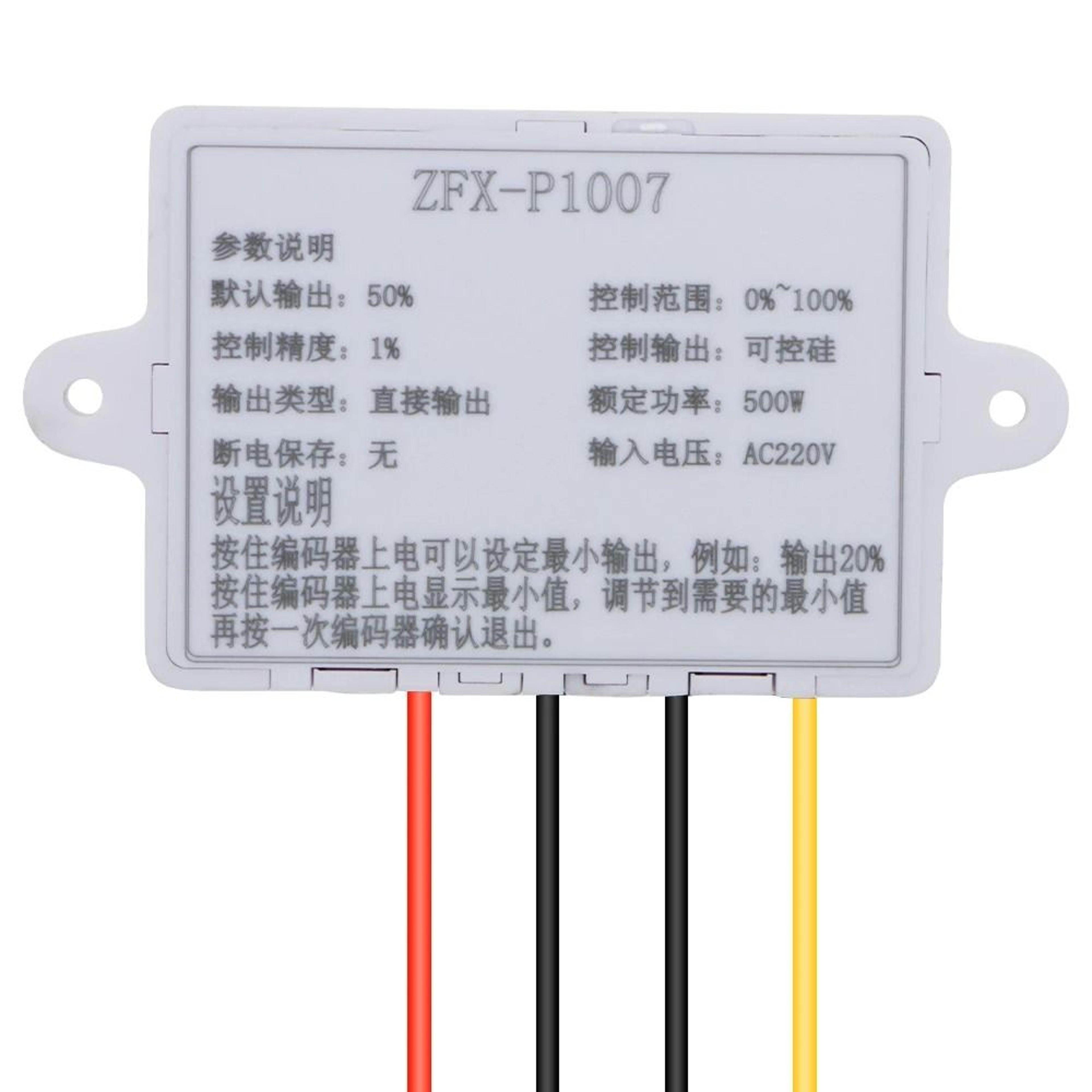 ZFXP1007 Waterproof Digital Motor Speed Controller 500W 220V Stepless Regulator 4