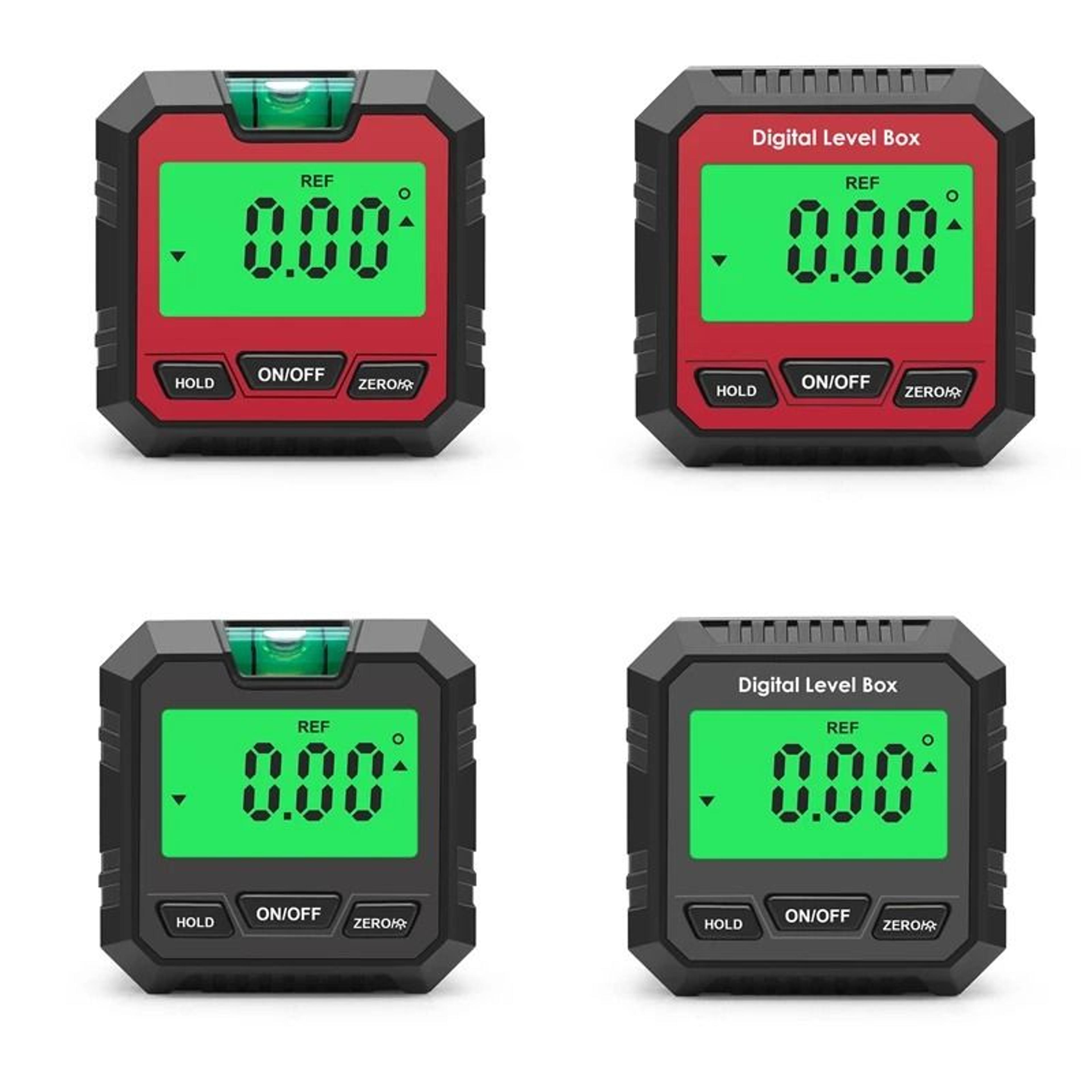 360° digital magnetic protractor inclinometer with backlit angle finder