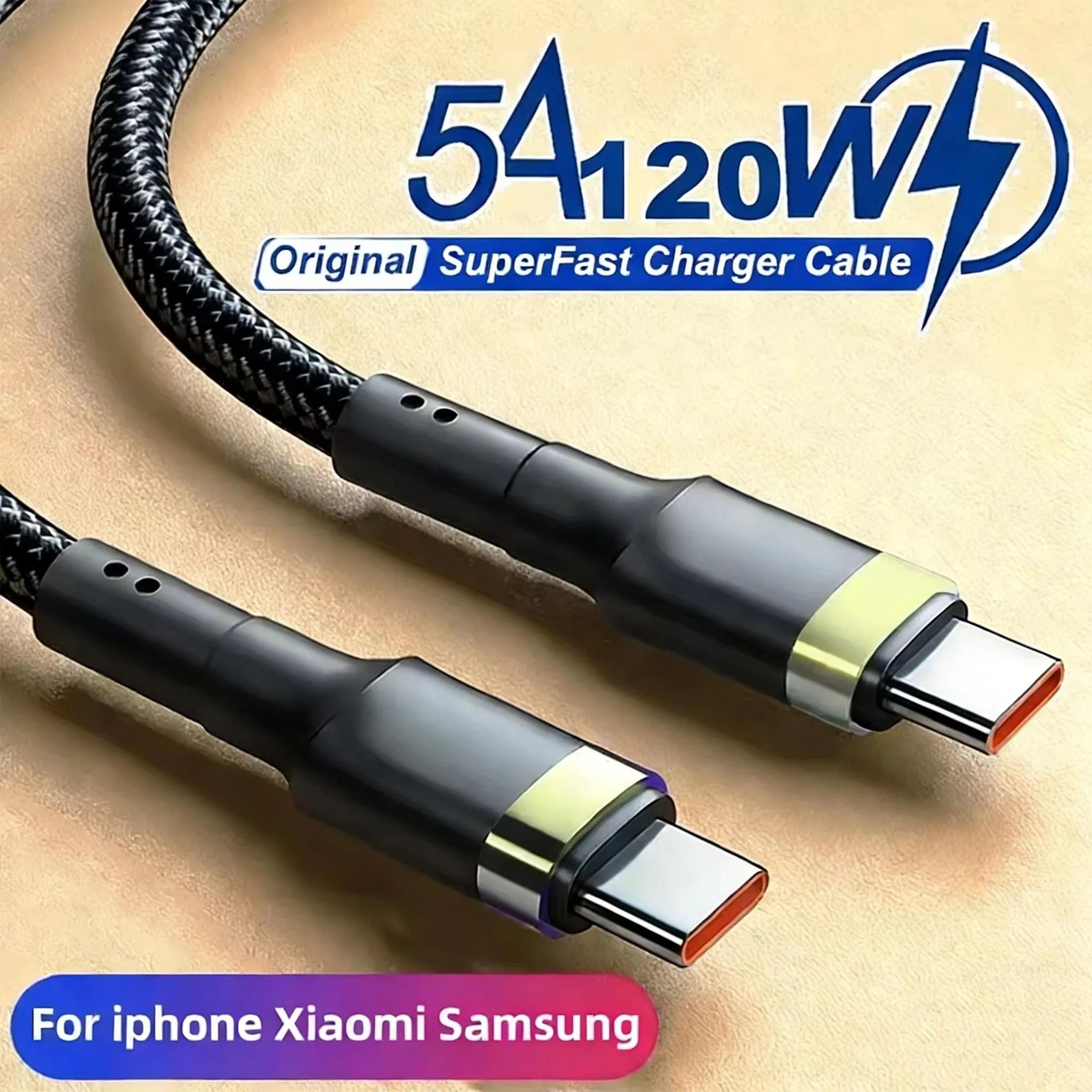 120W USBC To USBC Fast Charging Cable PD TypeC Charger Cord For IPhone Samsung And Xiaomi 7