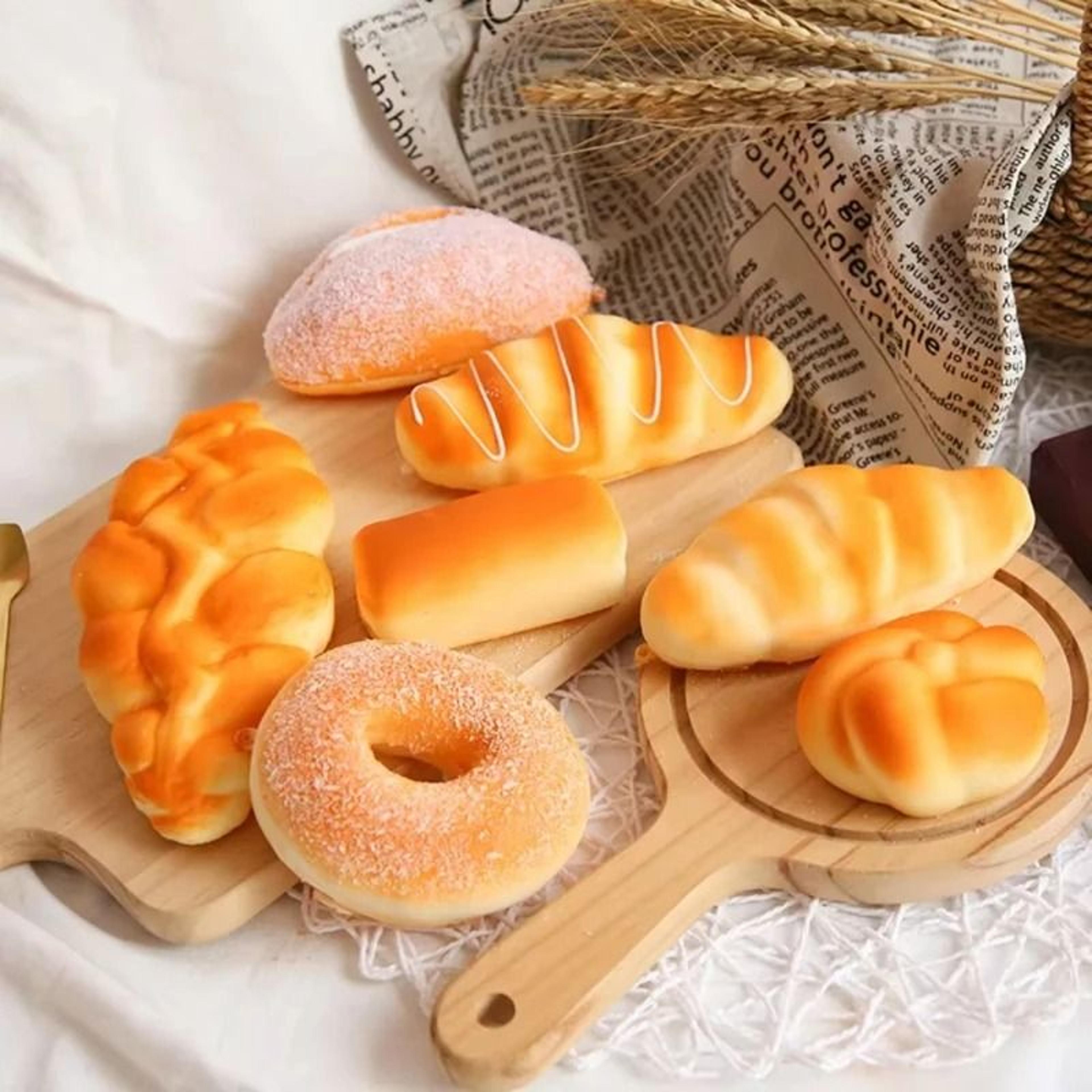 Realistic Food Squishy Toy Slow Rising Bread Toast And Donut Stress Relief Squeeze Toy 8