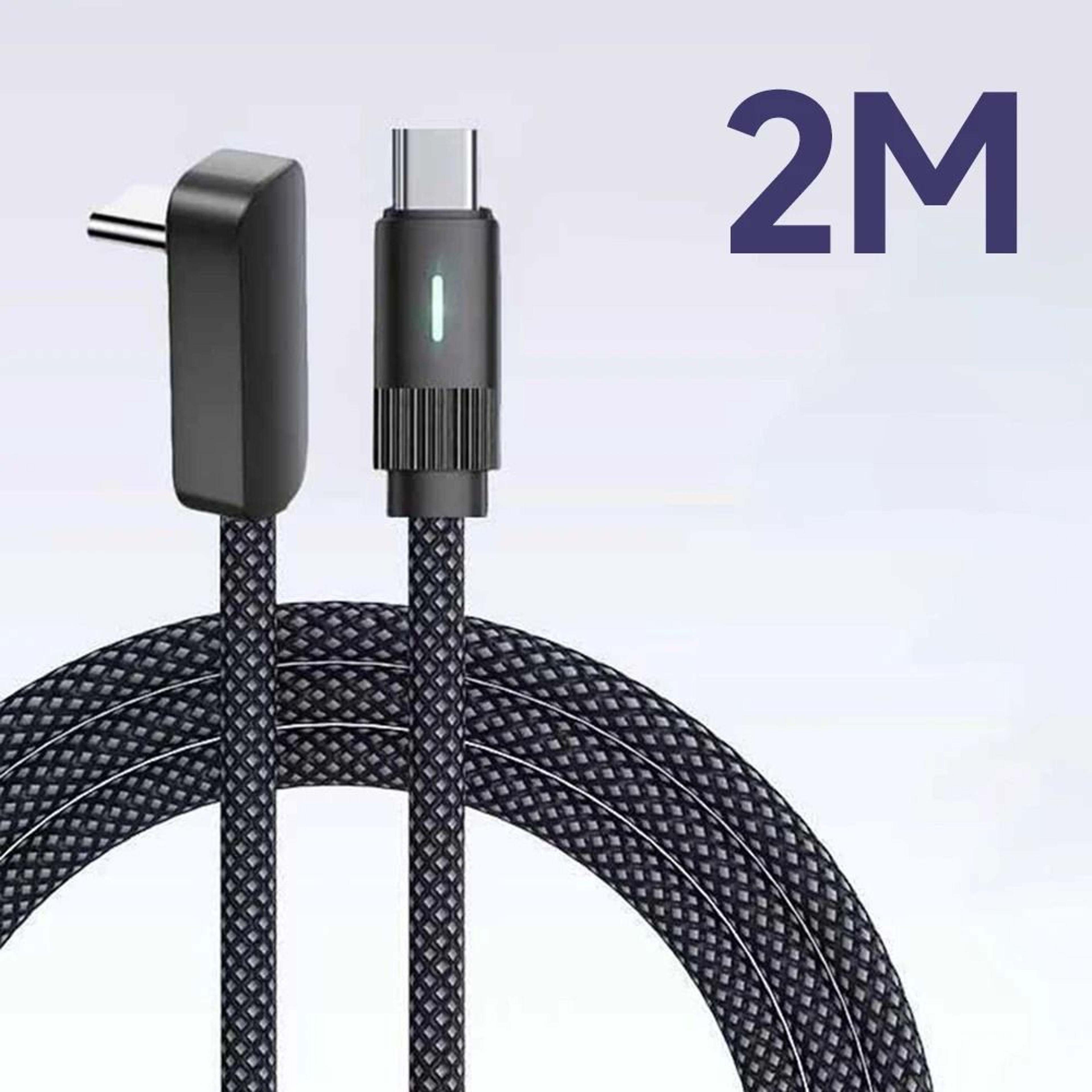100W LShape USBC To USBC Flat Fast Charging Cable For IPhone 15 16 17 Huawei OPPO And Honor 3