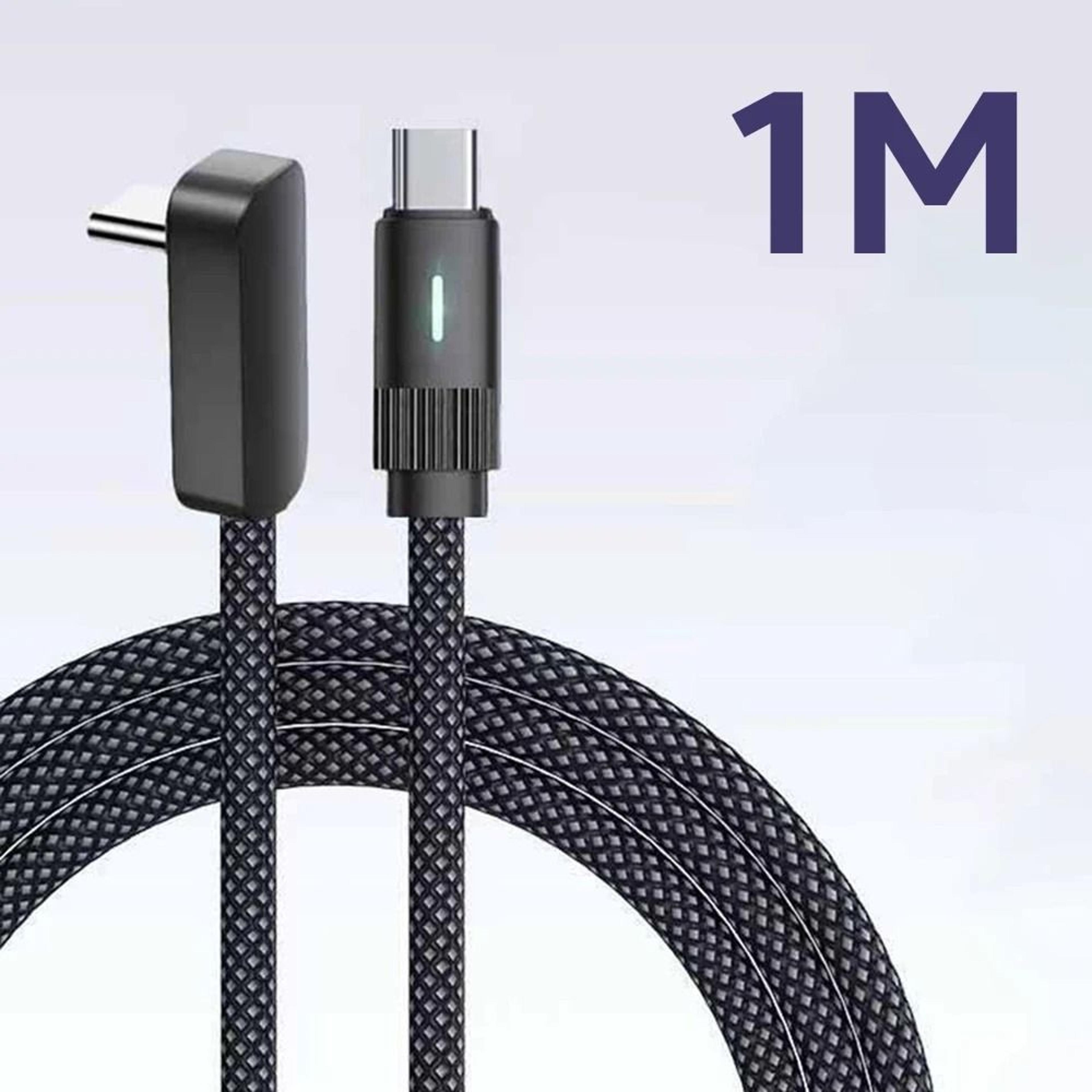100W LShape USBC To USBC Flat Fast Charging Cable For IPhone 15 16 17 Huawei OPPO And Honor 1