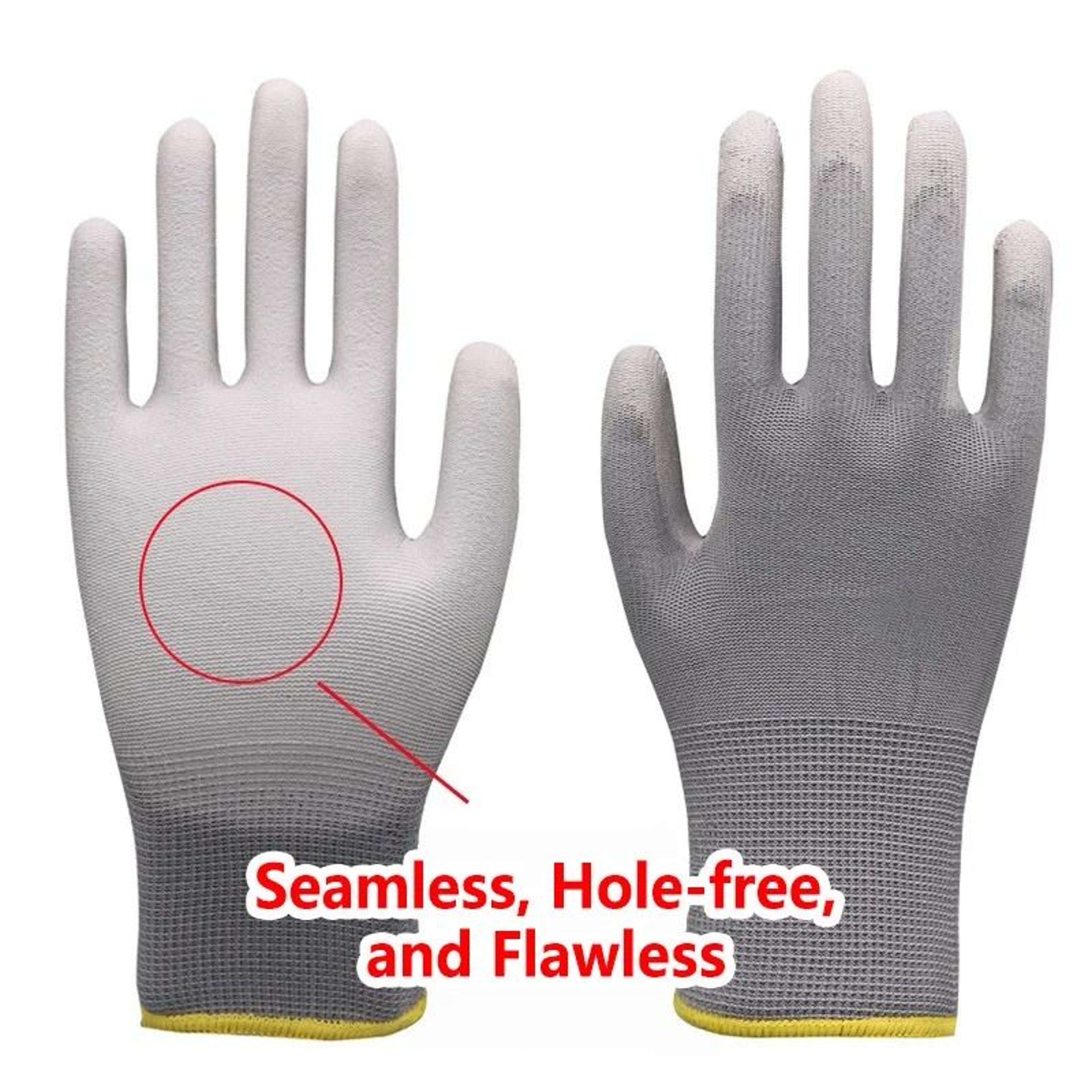 Black PU Coated AntiSlip Work Gloves For Gardening Automotive Repair And Machinery 2