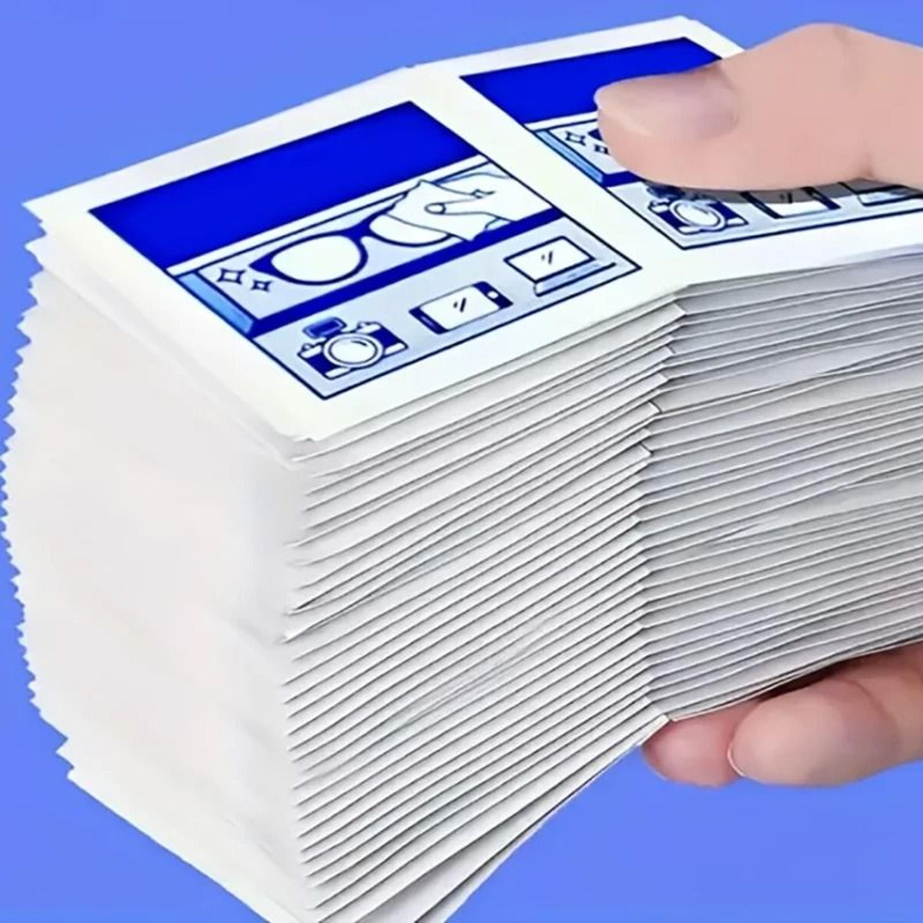 100Pack Disposable Eyeglass Cleaning Wipes Individually Wrapped Lens And Screen Cleaner 1