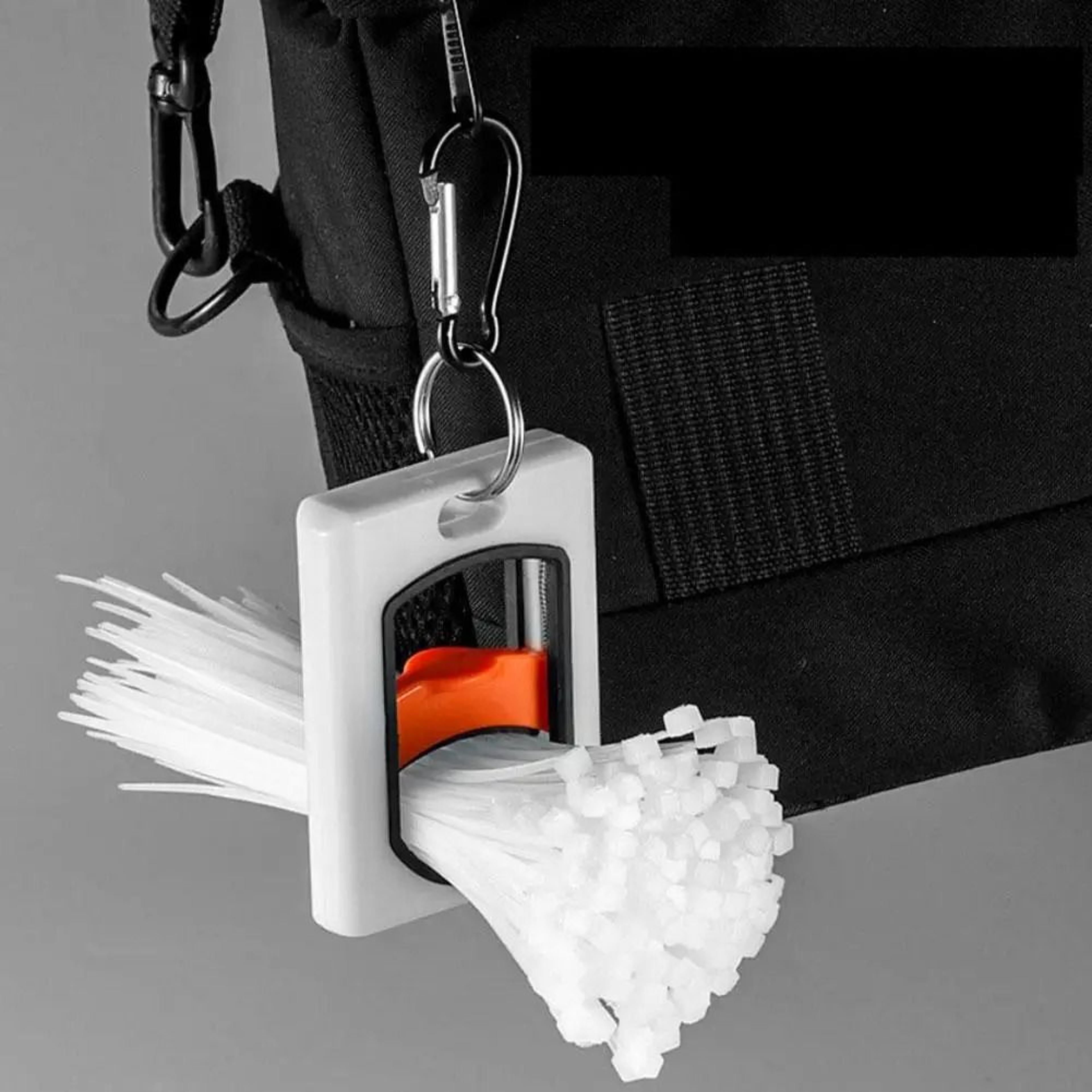 fluorescent square cable tie organizer portable reusable zip tie holder
