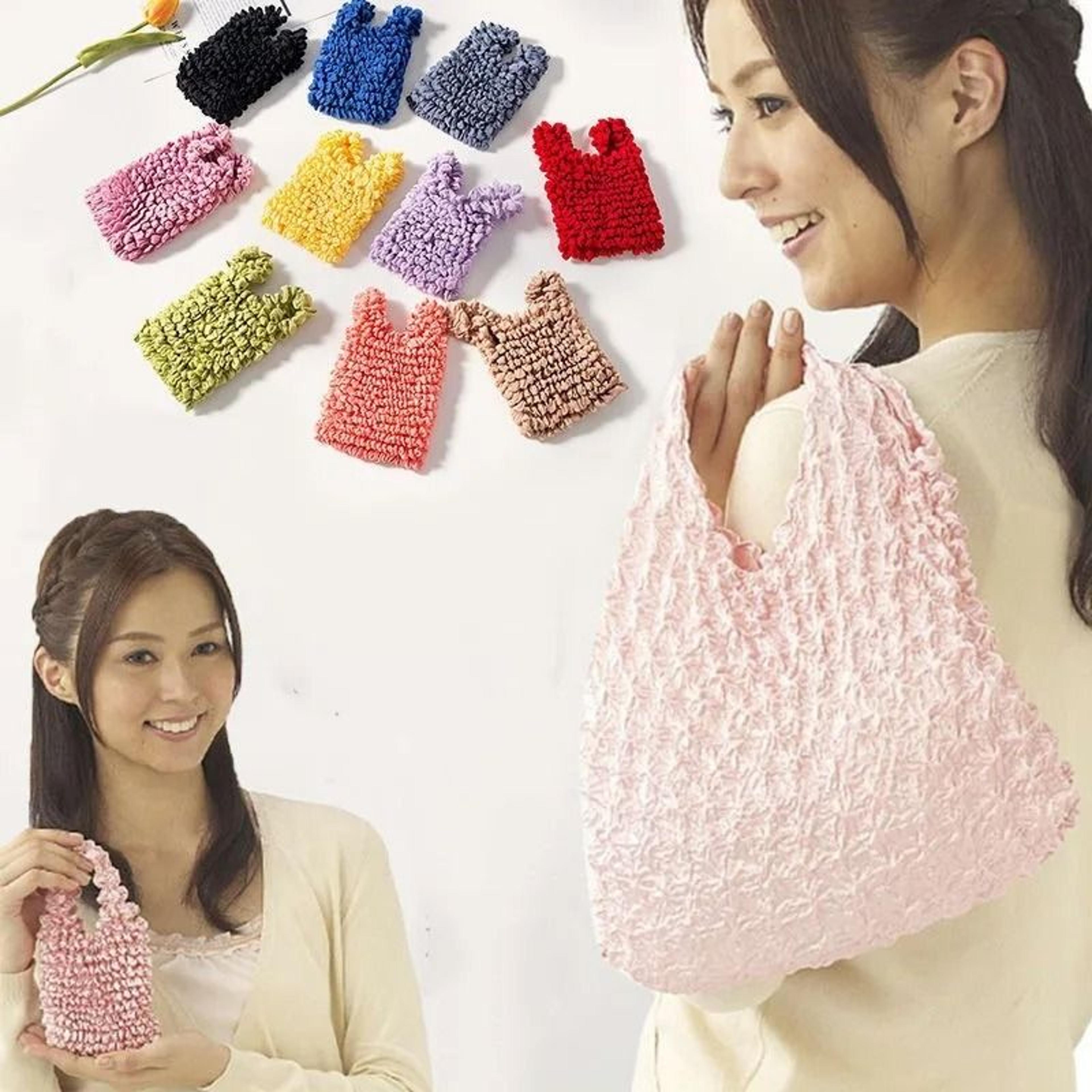 Expandable Pleated Bubble Tote Bag Foldable Stretch Shopping Handbag 13