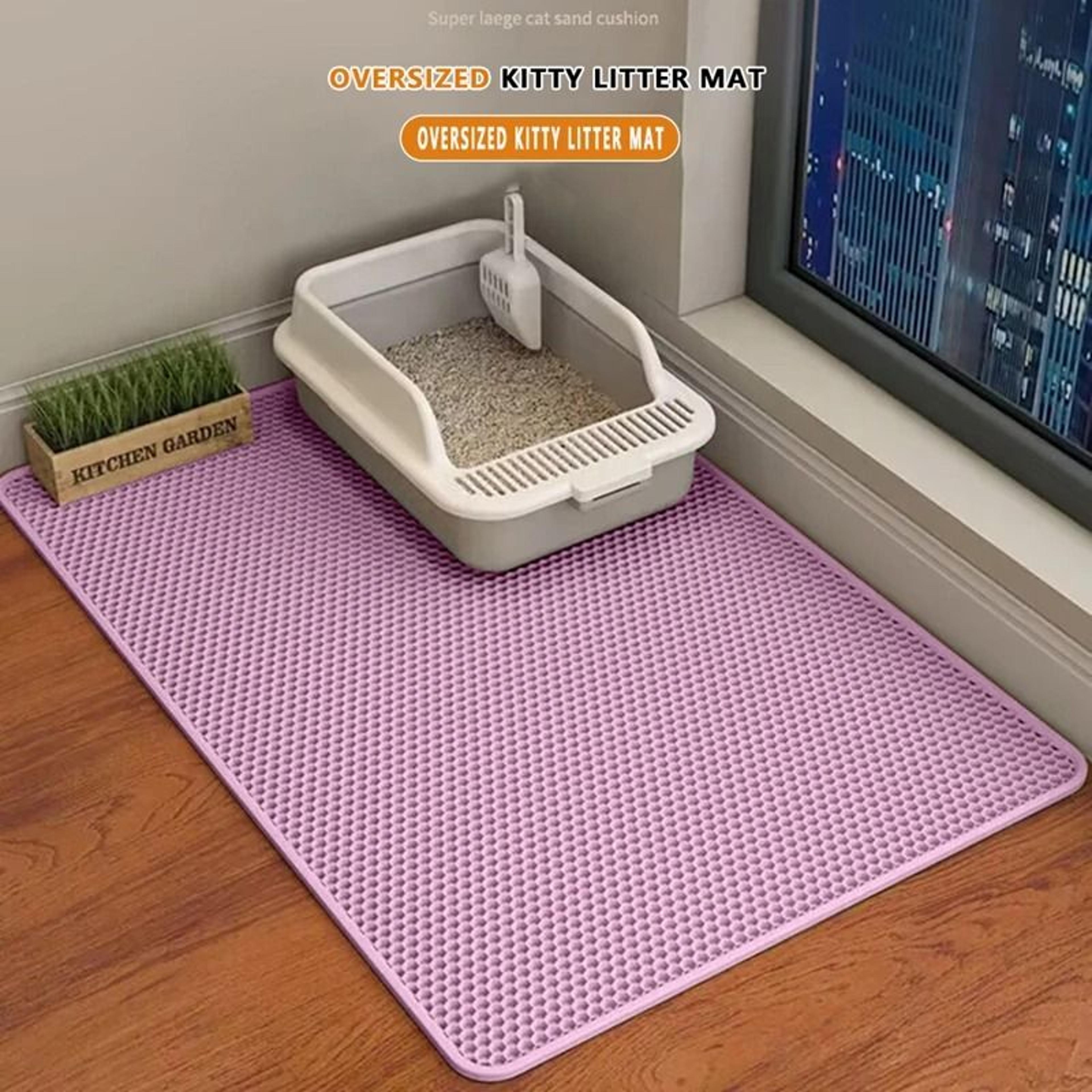 Double Layer Cat Litter Trapping Mat Waterproof NonSlip Floor Protector 7