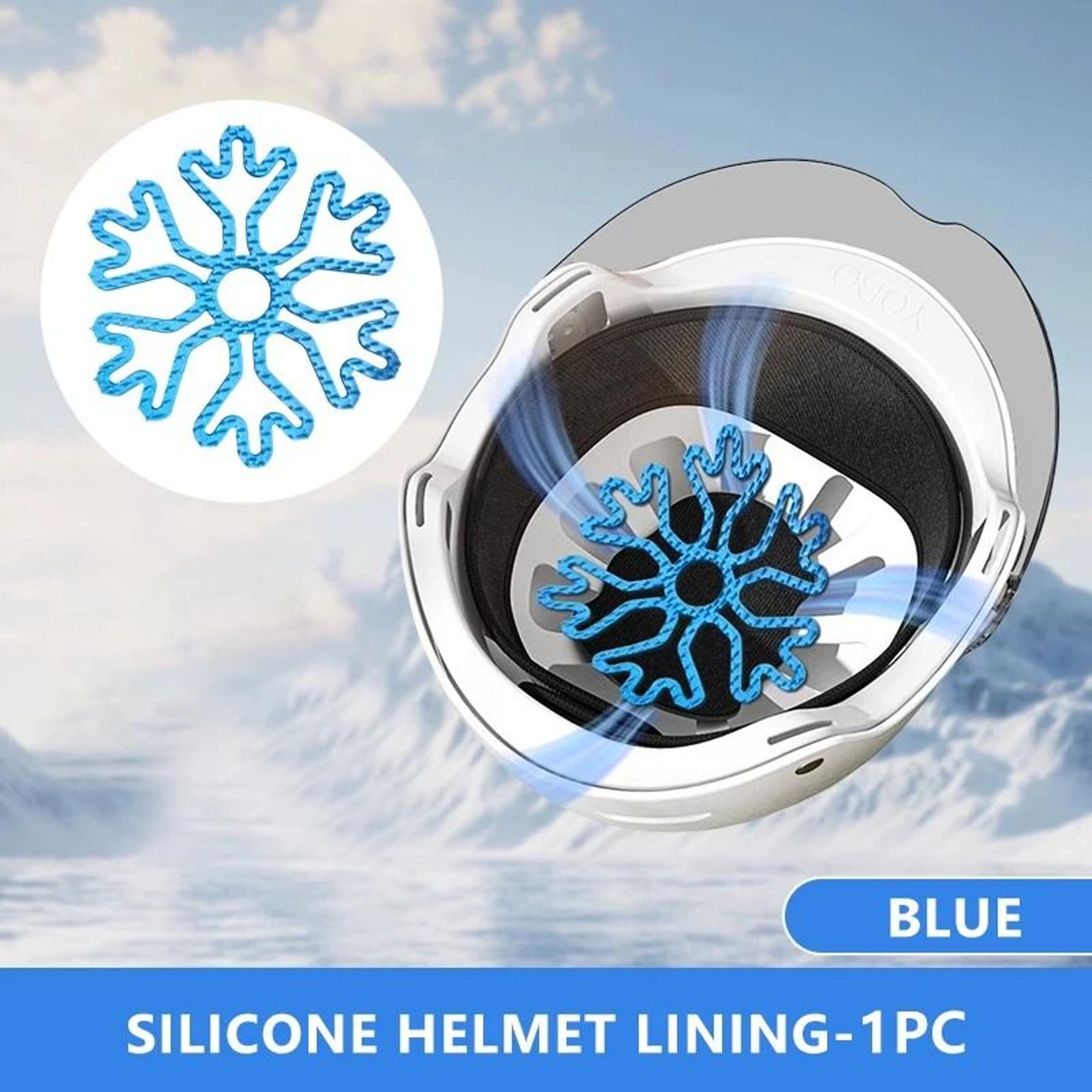 Flexible Silicone Motorcycle Helmet Inner Pad Breathable Comfort Liner 2