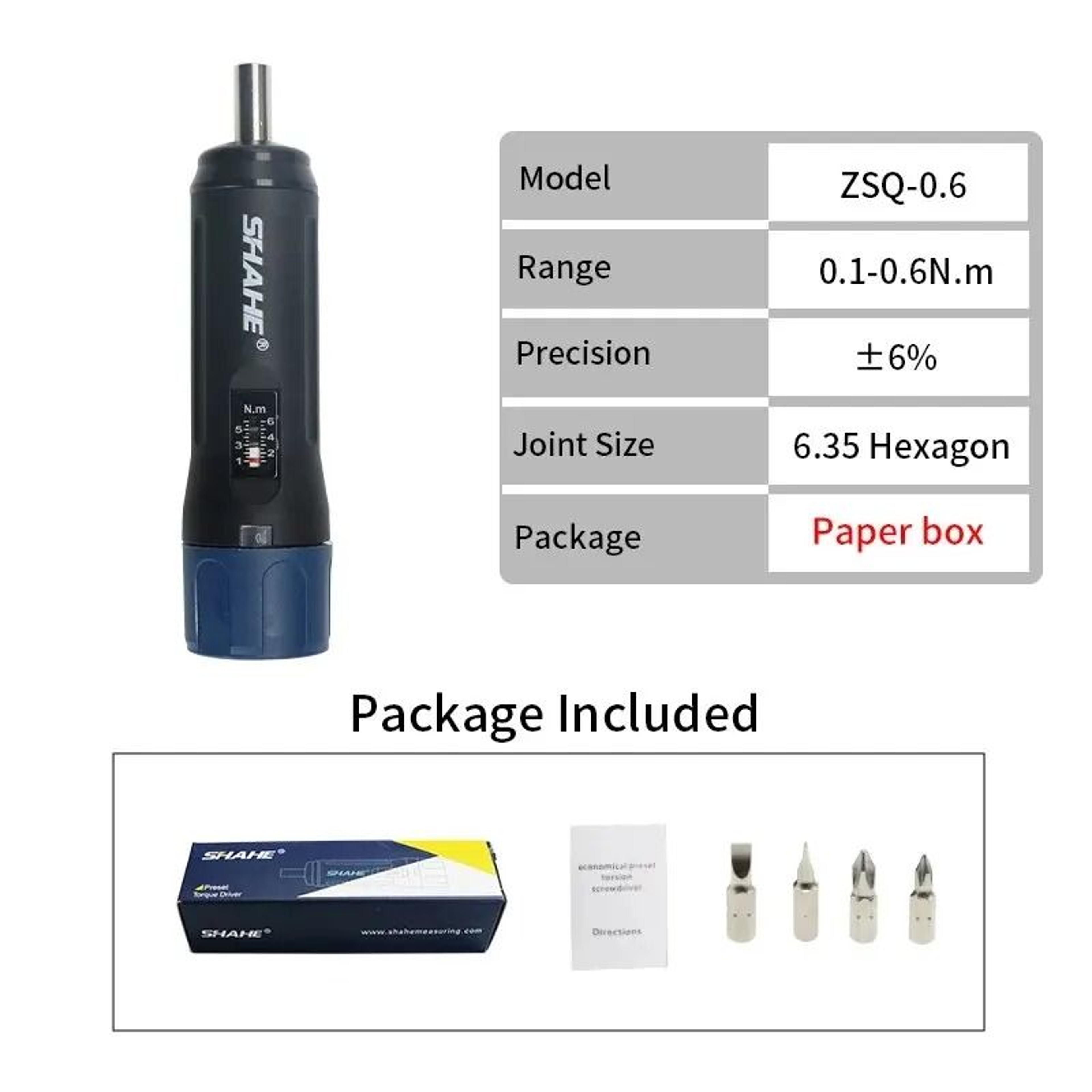 SHAHE Precision Adjustable Torque Screwdriver With Preset Control 1