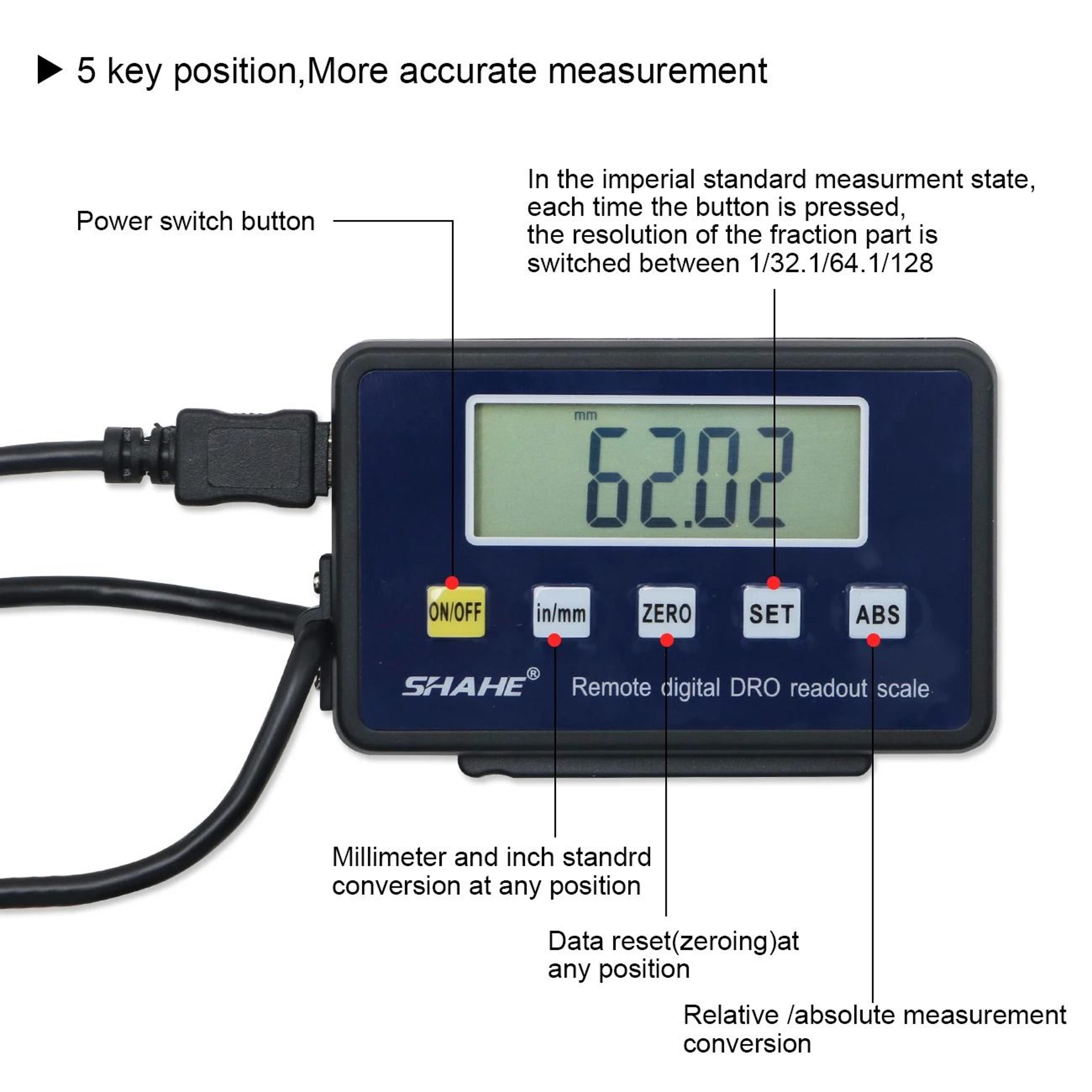 Precision Digital Linear Scale With Magnetic Remote LCD Display 2