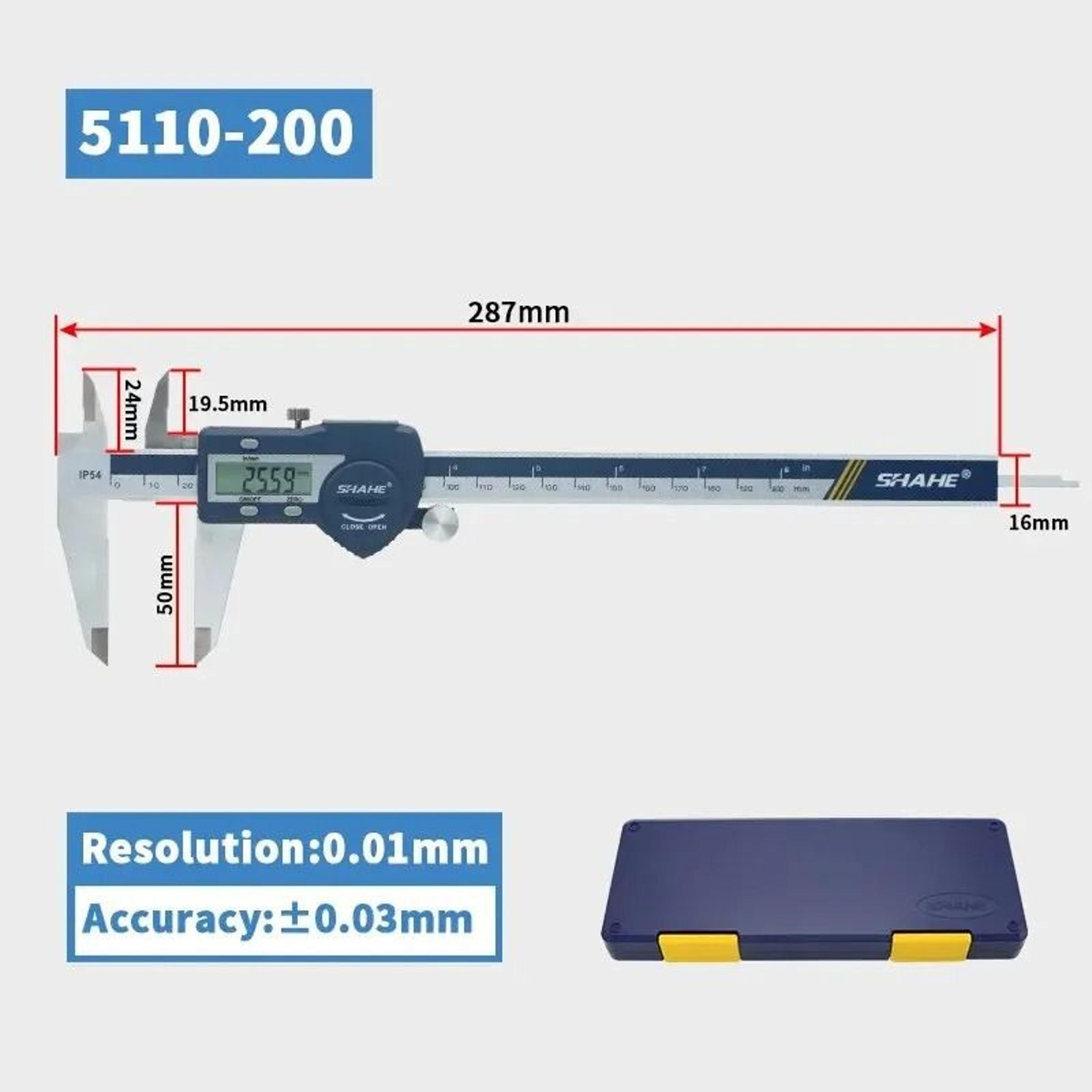 Precision Stainless Steel Digital Vernier Caliper LCD Display 5