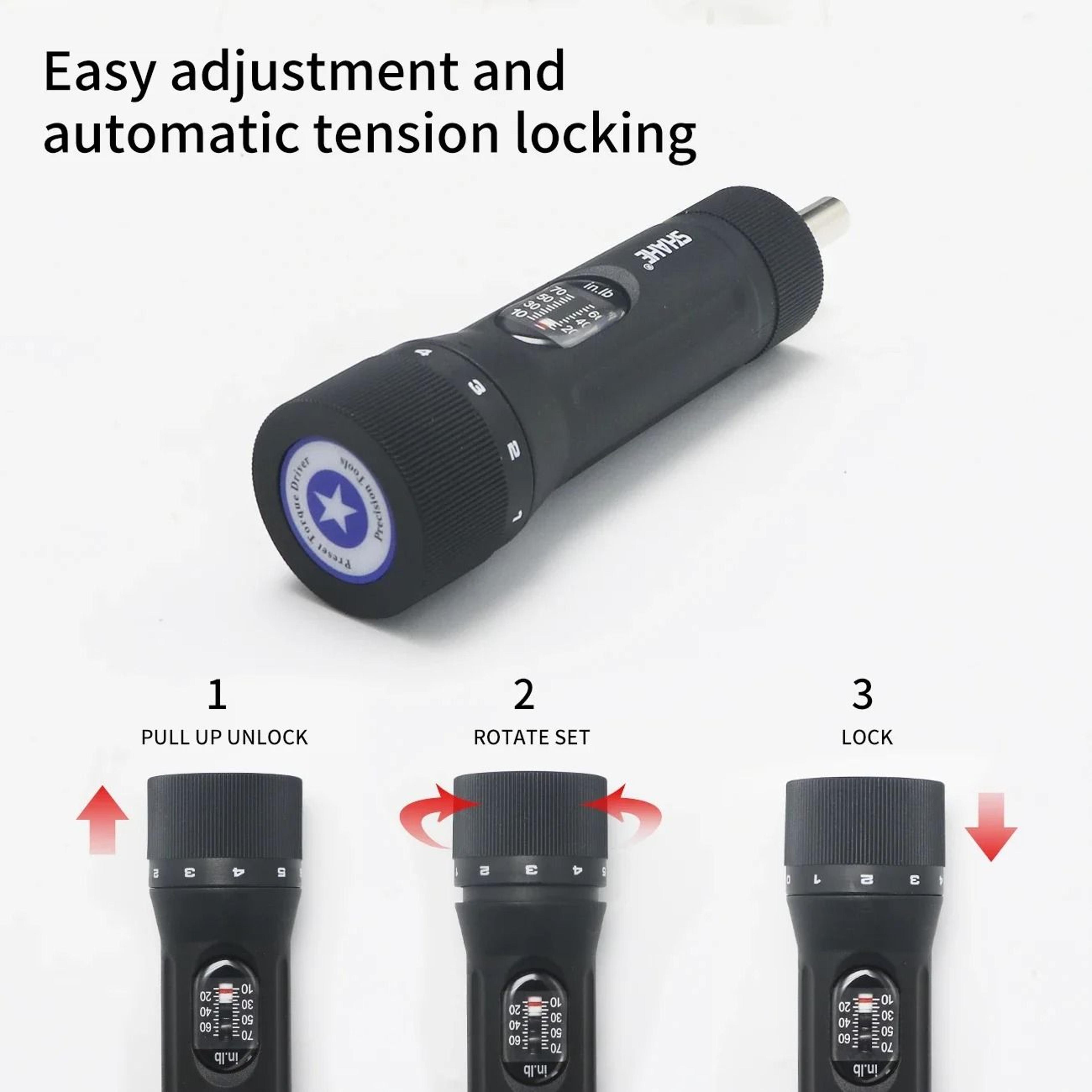 Precision Adjustable Torque Screwdriver Set With 10 Bits 0
