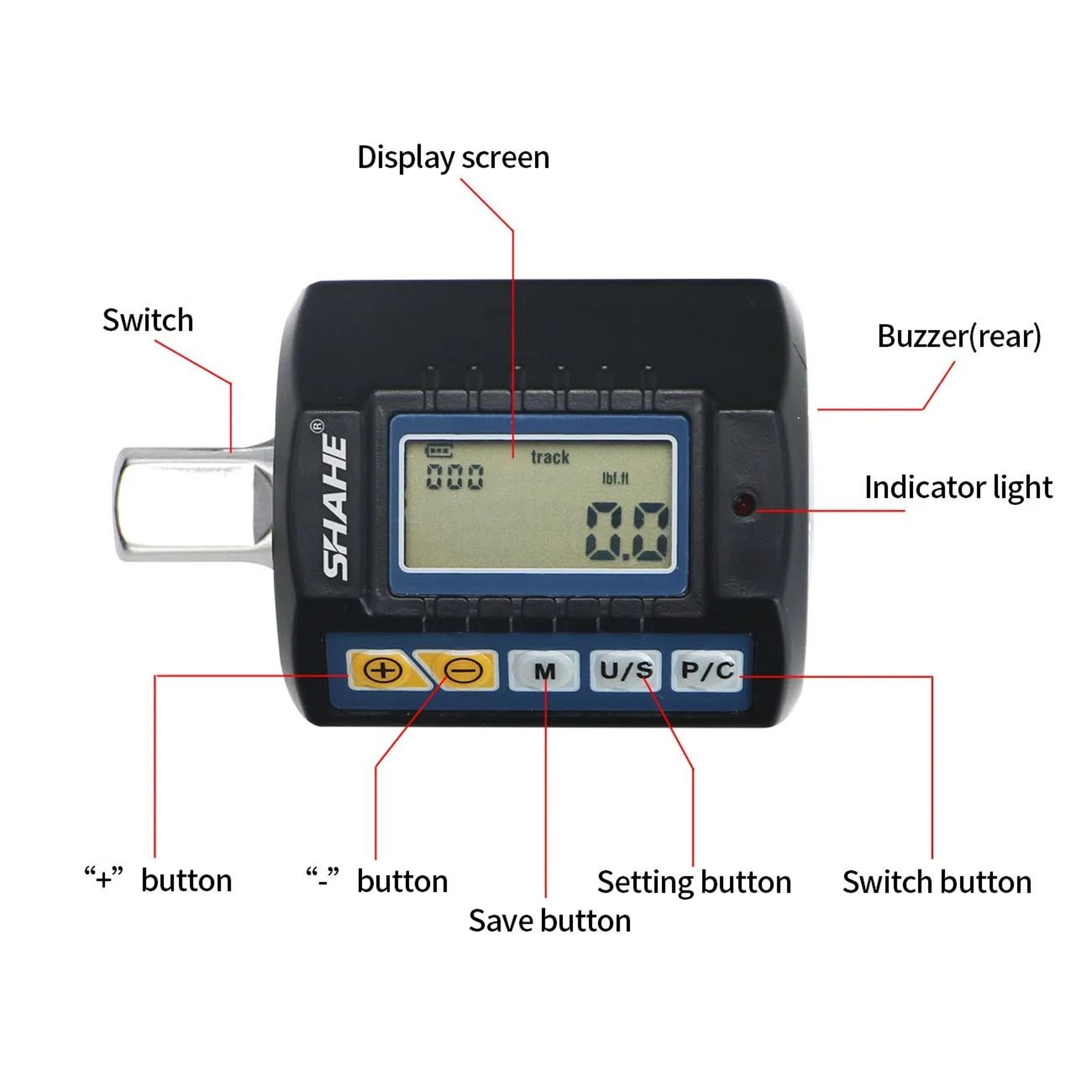 Precision Digital Torque Wrench Adapter With LCD Display 7