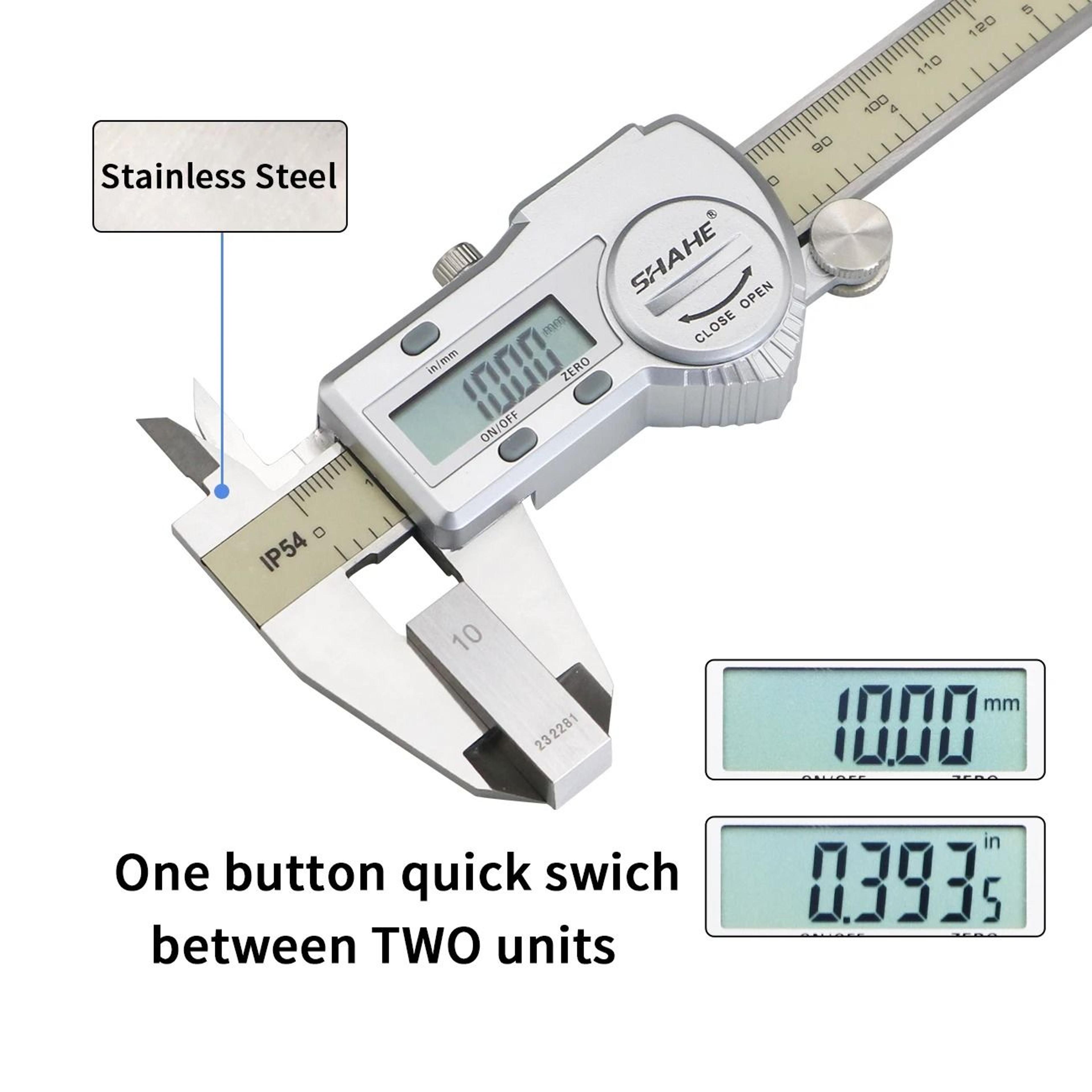 150mm IP54 Digital Vernier Caliper With Stainless Steel Ruler 4
