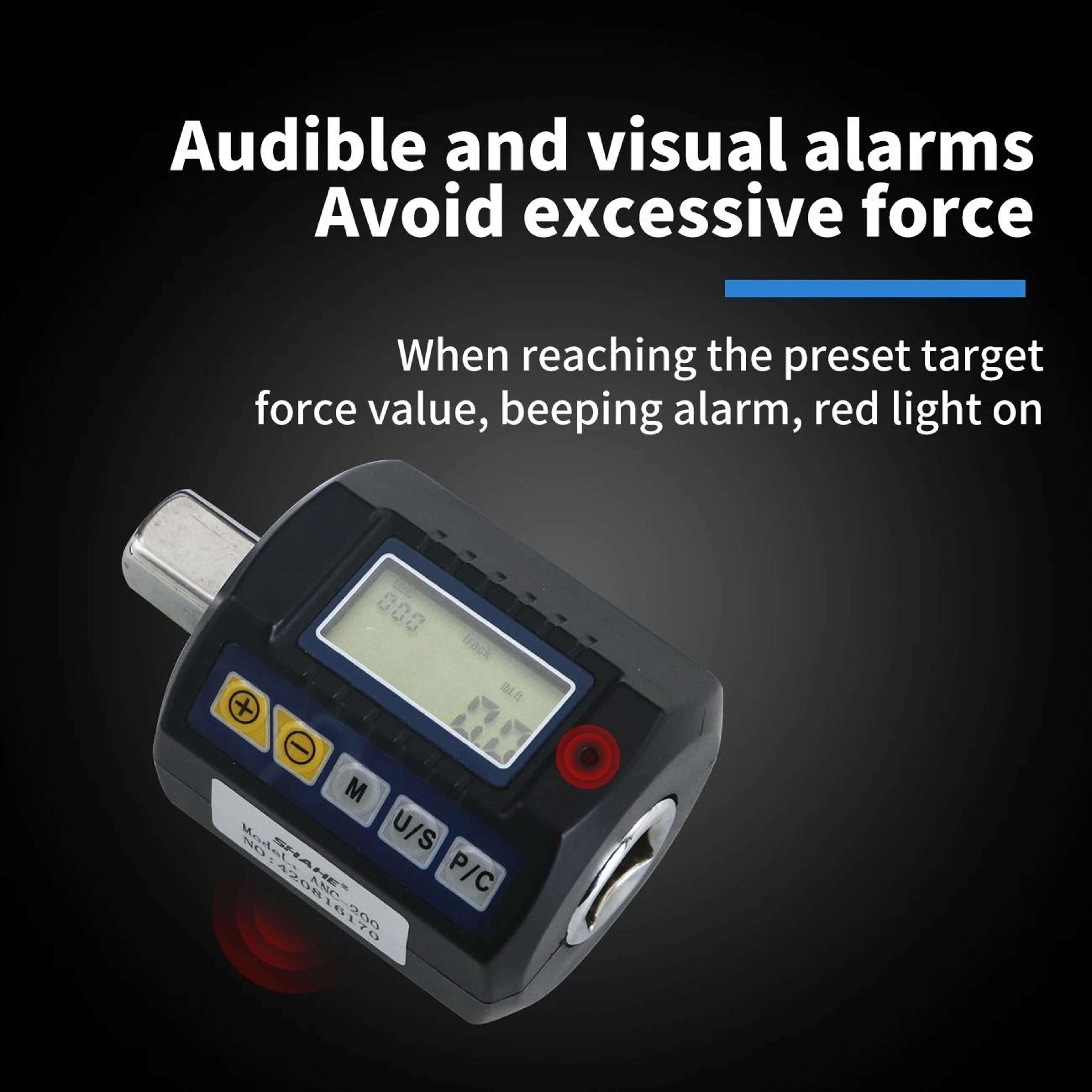 Digital Torque Wrench Adapter Kit With LCD Display And Socket Converters 8