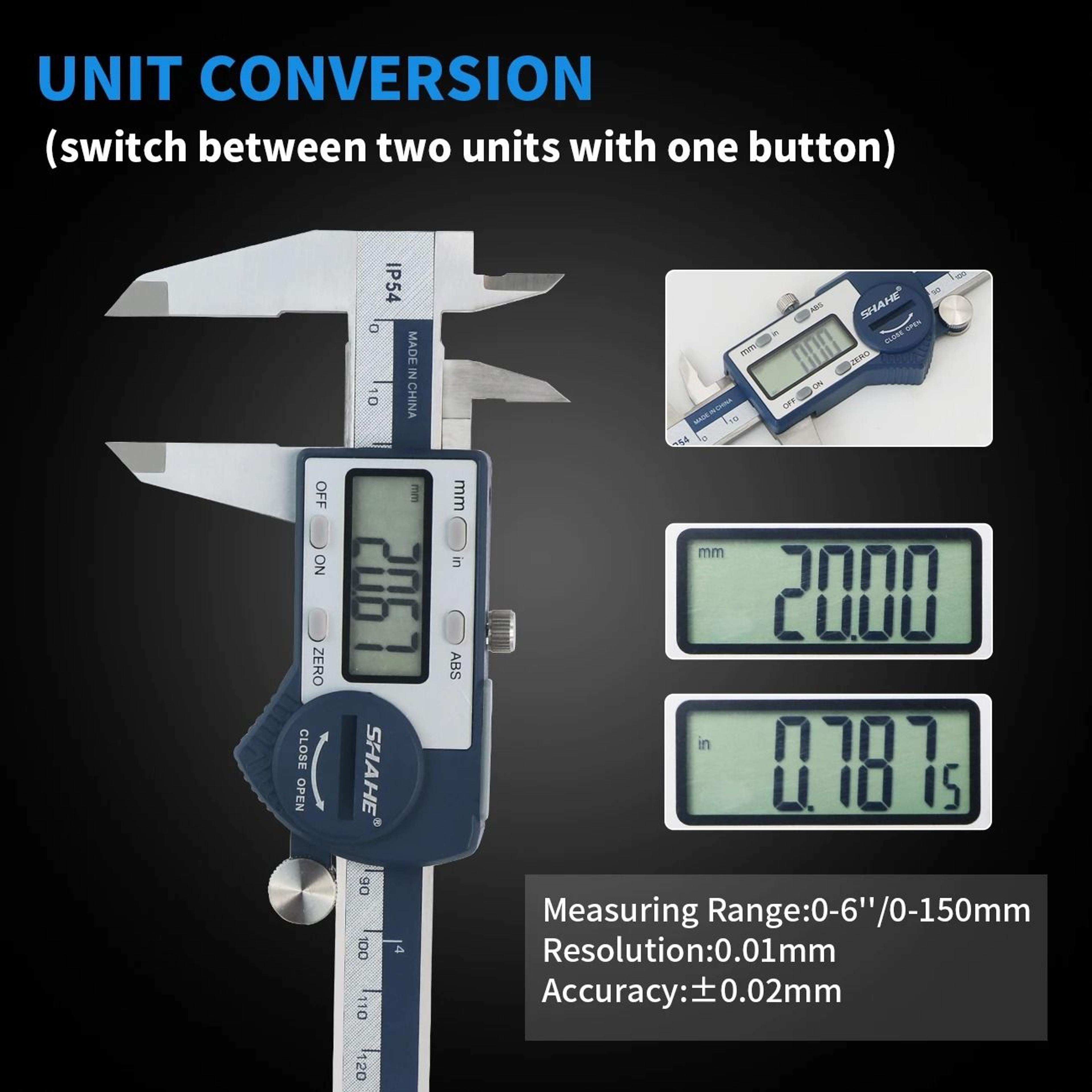IP54 Stainless Steel Electronic Caliper With Precision LCD Display 2