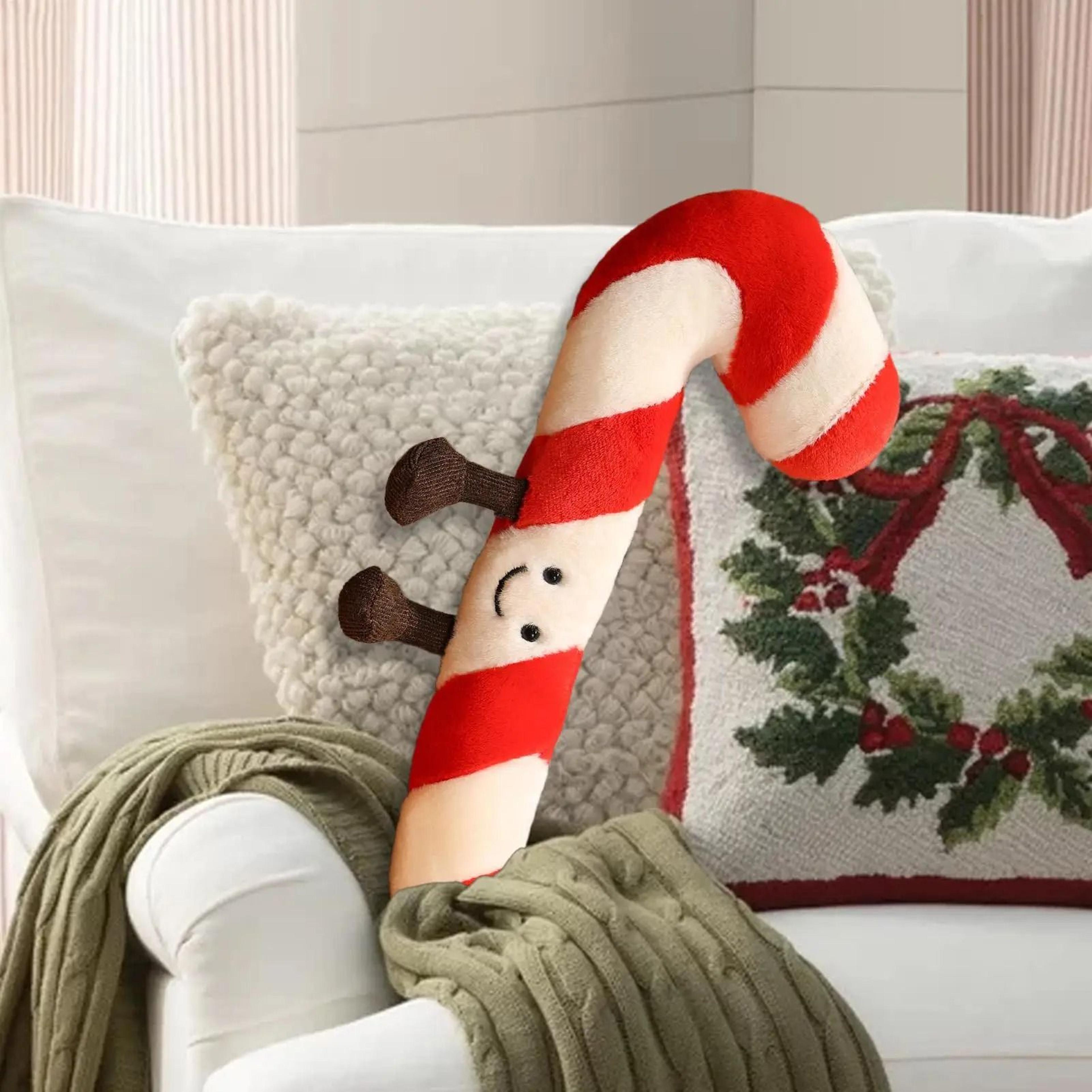 Cozy Candy Cane Christmas Throw Pillow For Festive Home Decor 6